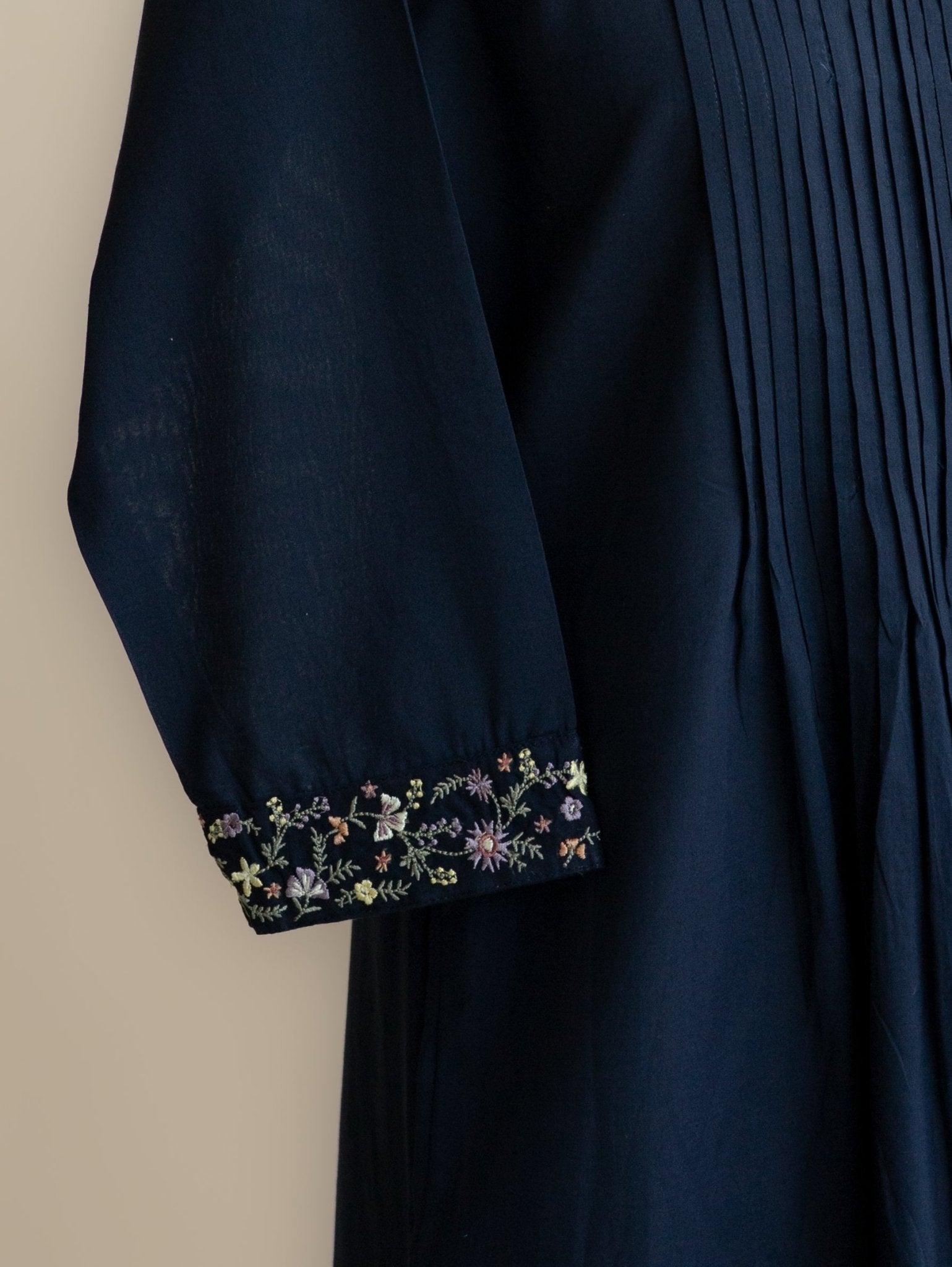 Amrina Cotton Embroidered A - Line Suit Set - AINA