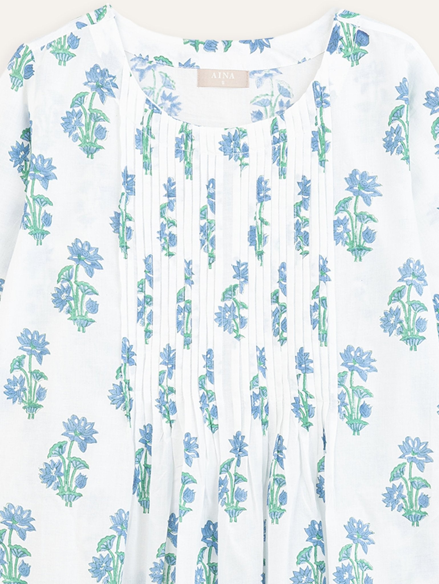 Anaaya Cotton Block Printed A - Line Kurta - AINA