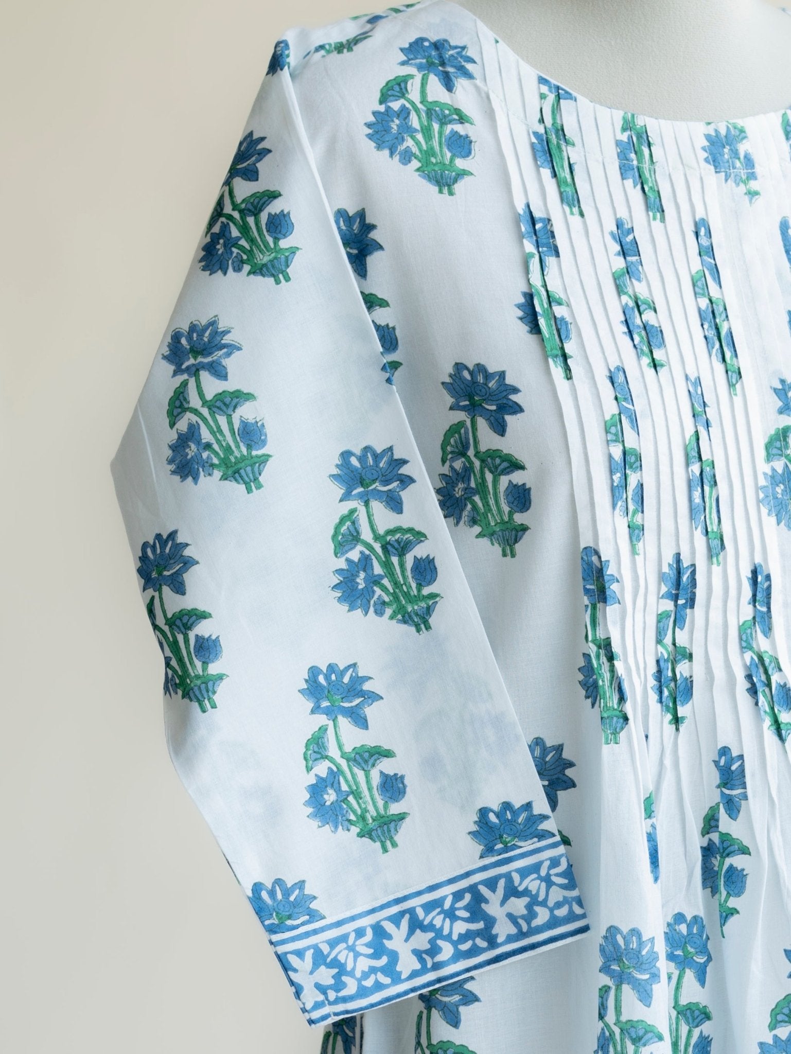 Anaaya Cotton Block Printed A - Line Kurta - AINA