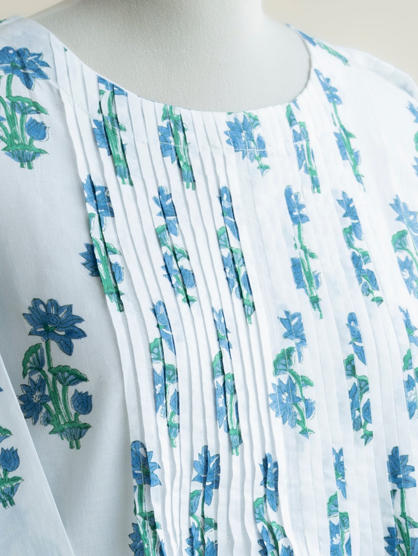 Anaaya Cotton Block Printed A - Line Kurta - AINA