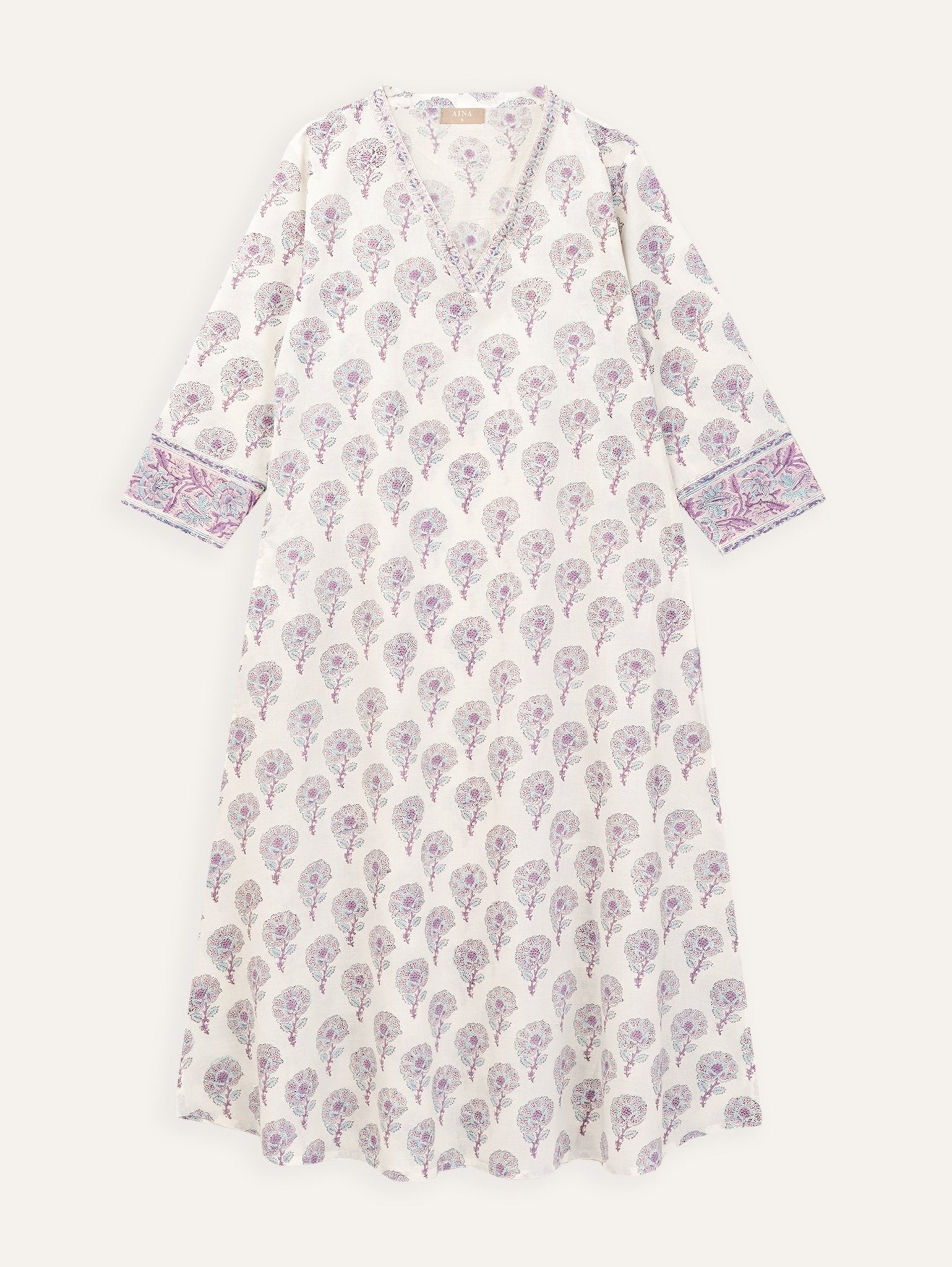 Anasooya Cotton Block Printed A - Line Kurta - AINA