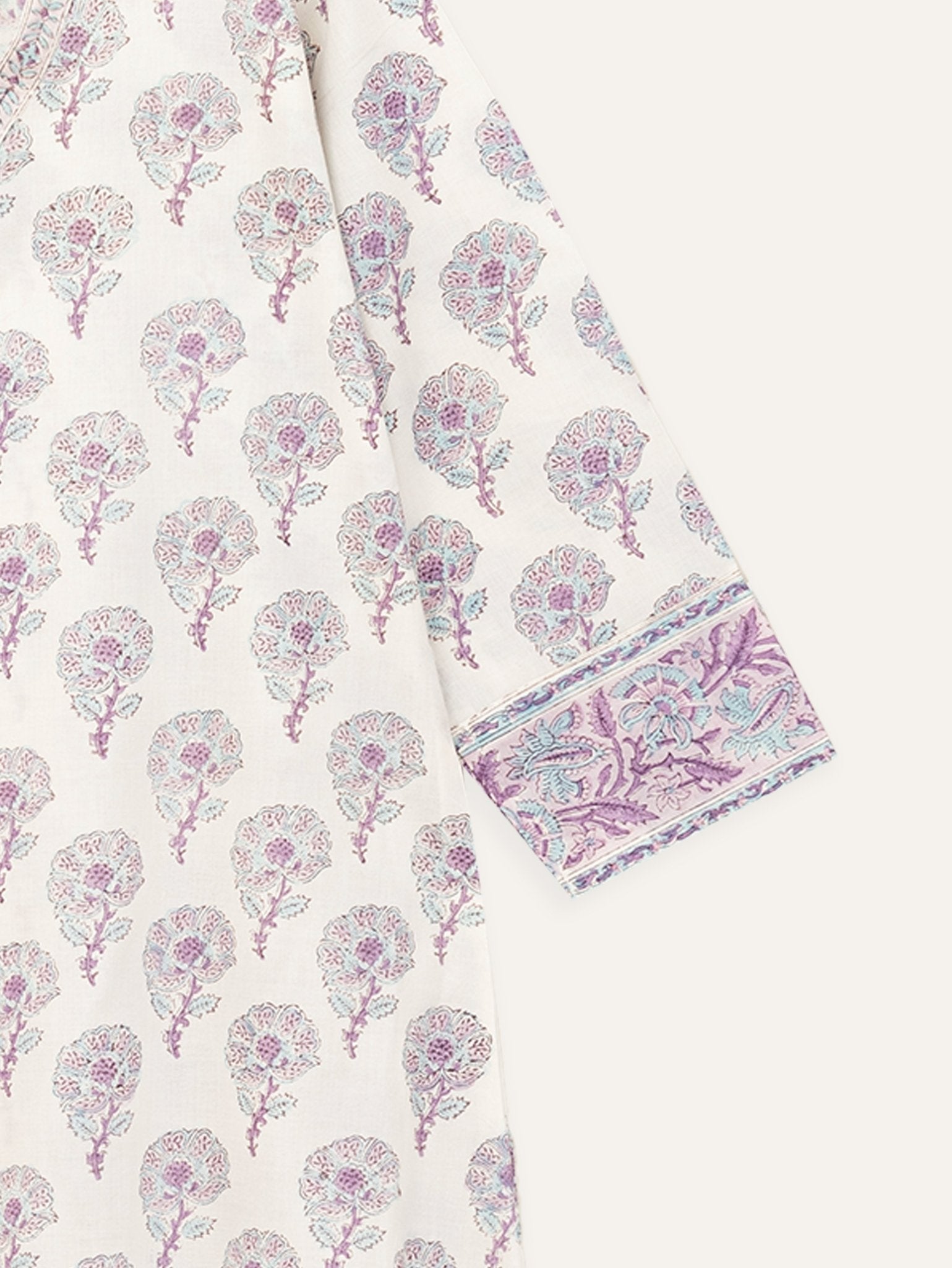 Anasooya Cotton Block Printed A - Line Kurta - AINA
