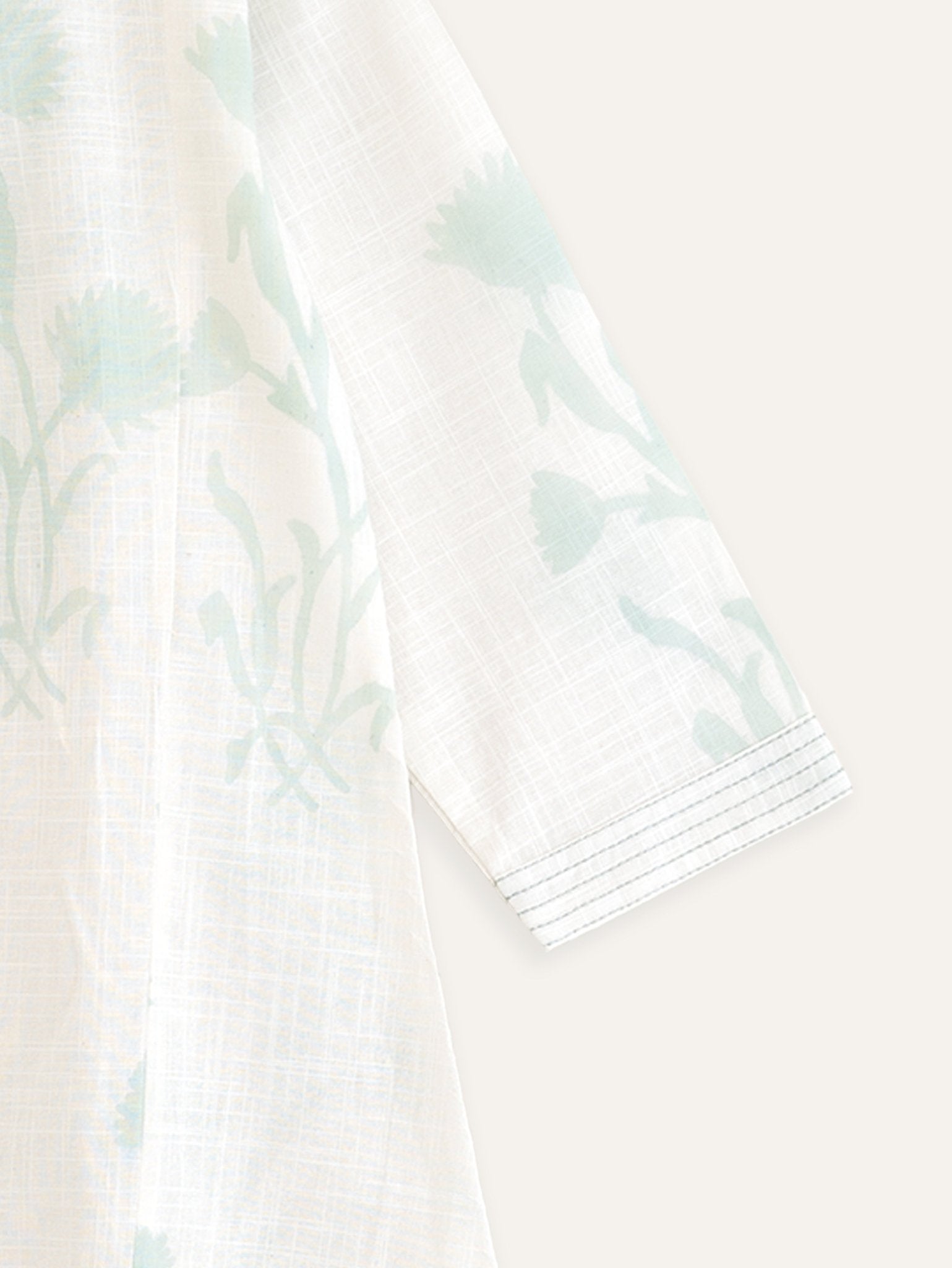 Aneya Cotton Slub Block Printed A - Line Kurta - AINA