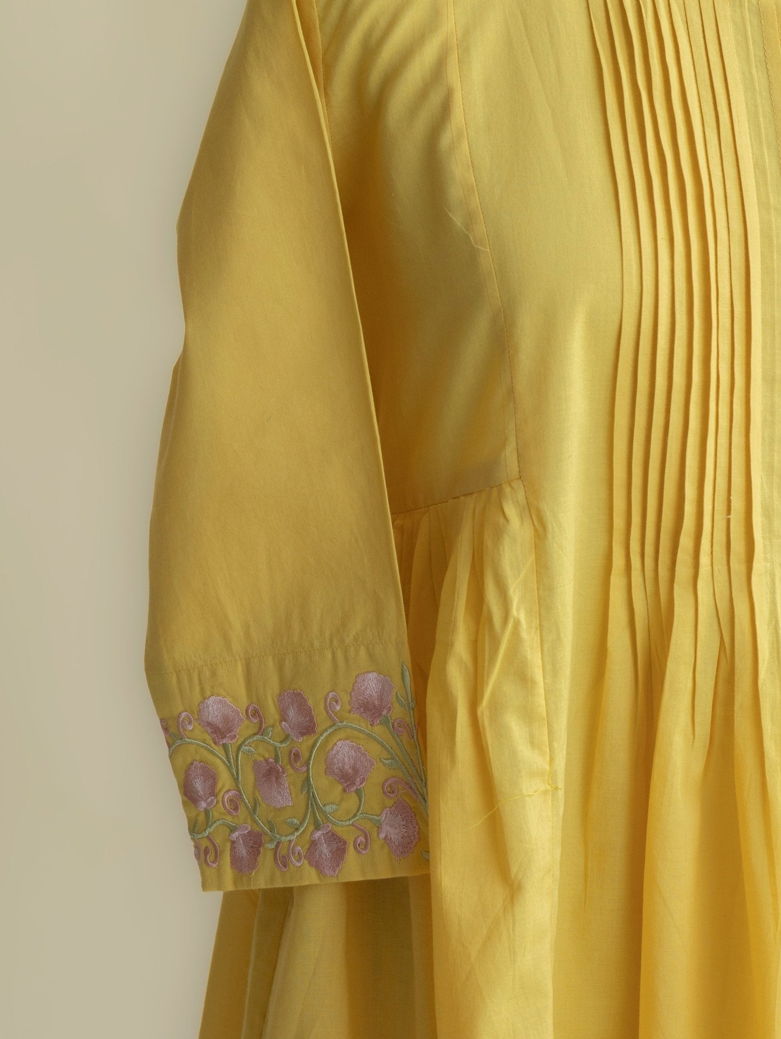 Anika Cotton Embroidered A - Line Kurta - AINA