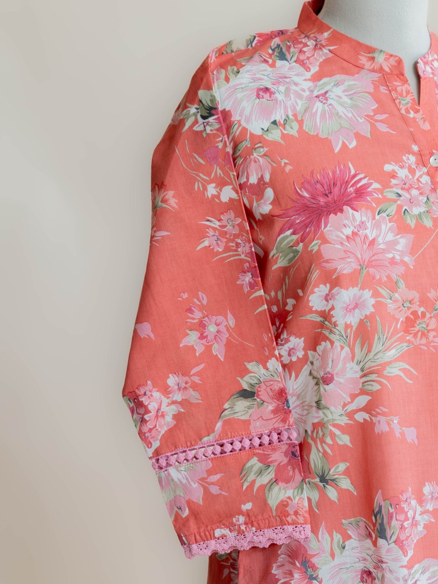 Anila Cotton Printed Straight Kurta - AINA