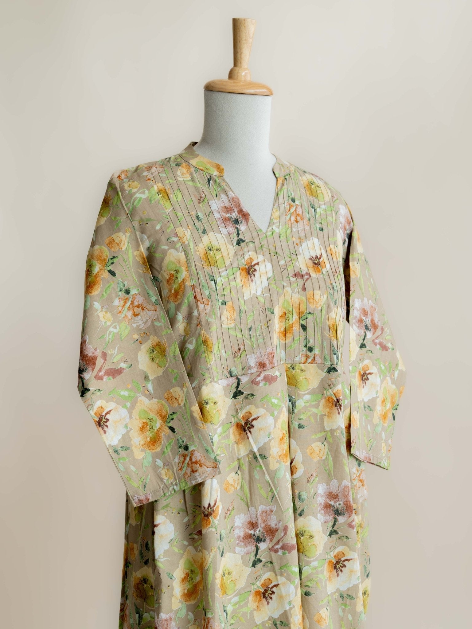 Ann Cotton Printed A - Line Kurta - AINA
