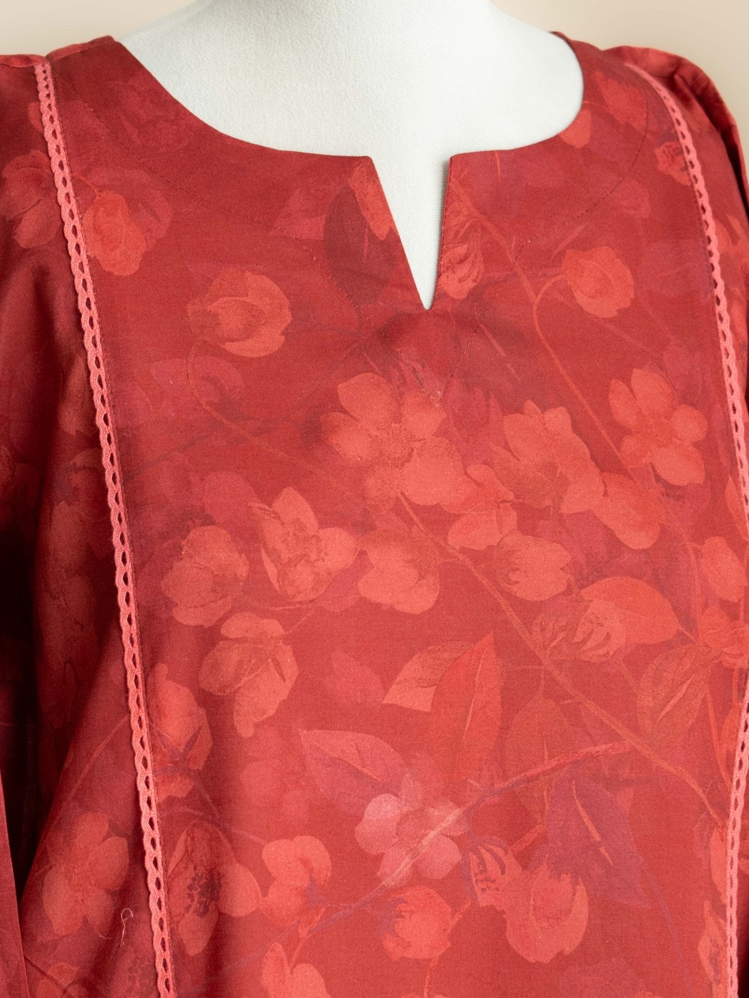 Anshul Cotton Lawn Digital Print Straight Kurta - AINA