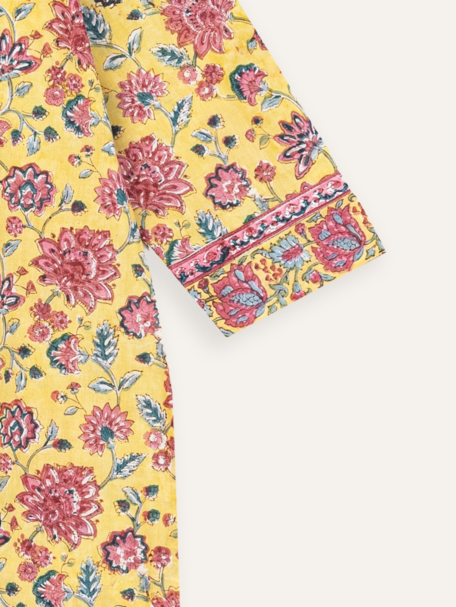 Anuvintha Cotton Block Printed Straight Kurta - AINA