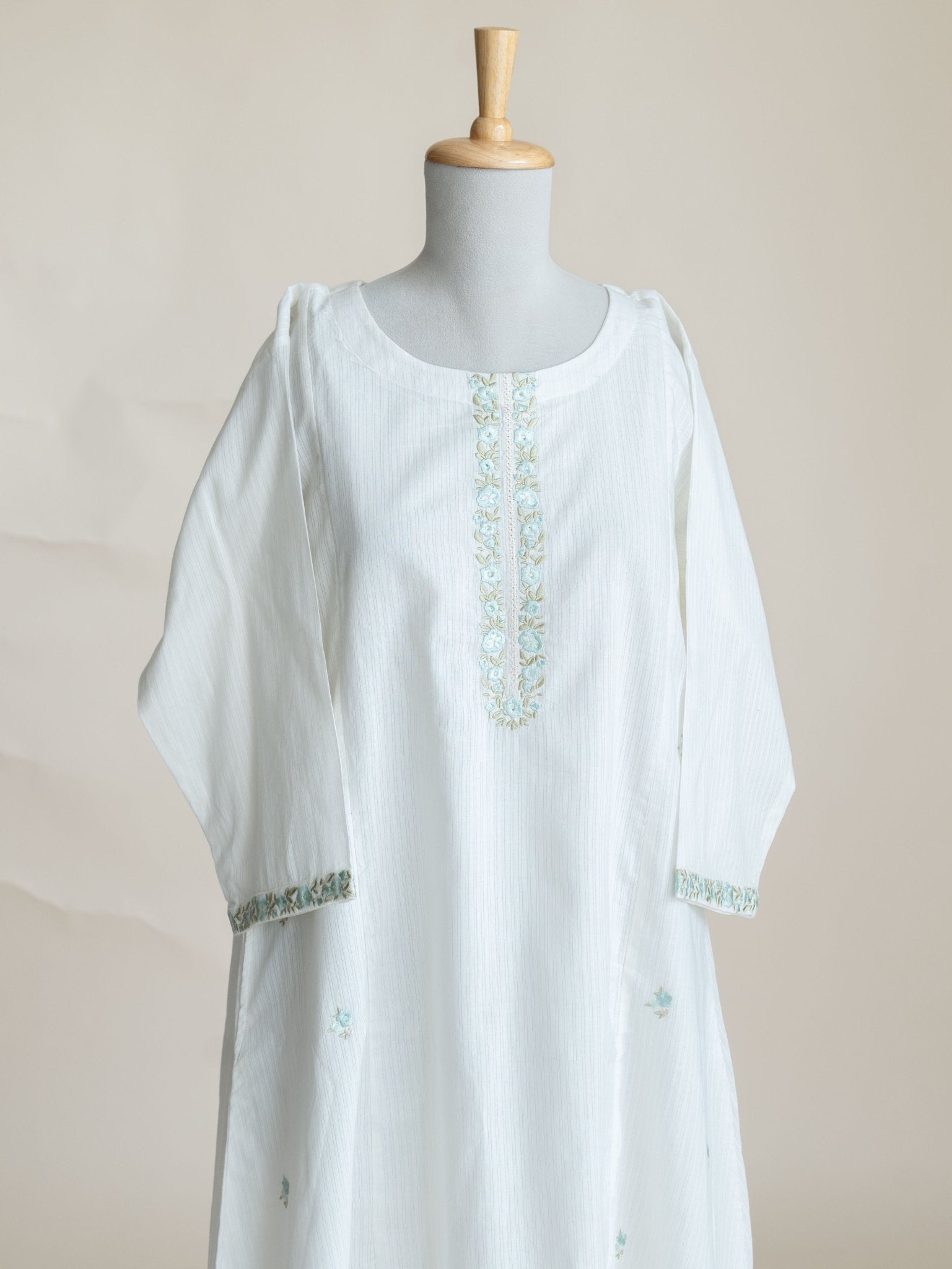 Apoorva Cotton Embroidered A-Line Kurta - AINA
