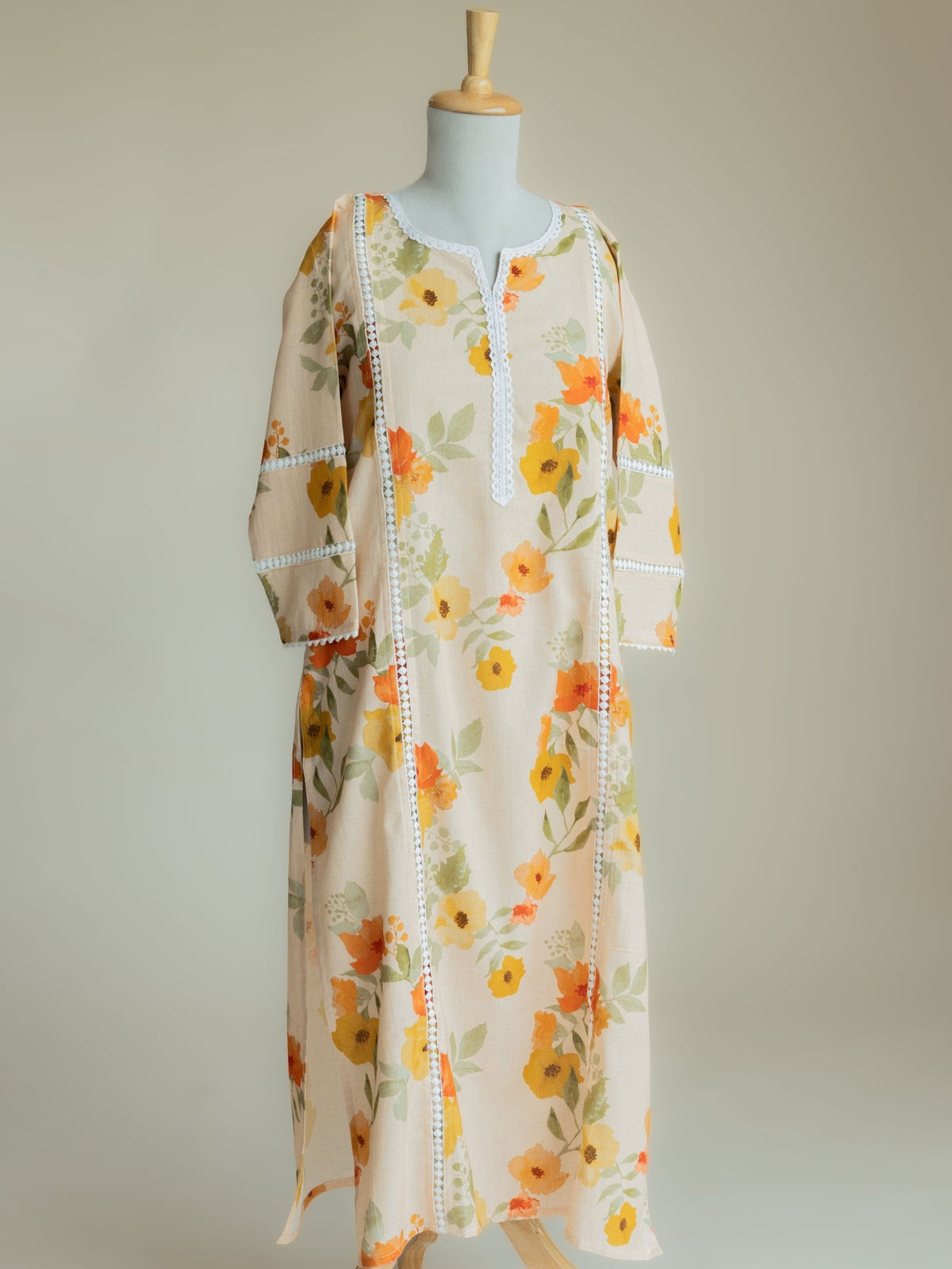 Aradhya Cotton Digital Printed Straight Kurta - AINA