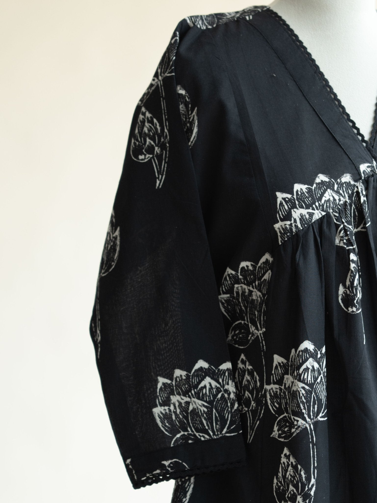 Arhana Cotton Block Printed A - Line Suit Set - AINA
