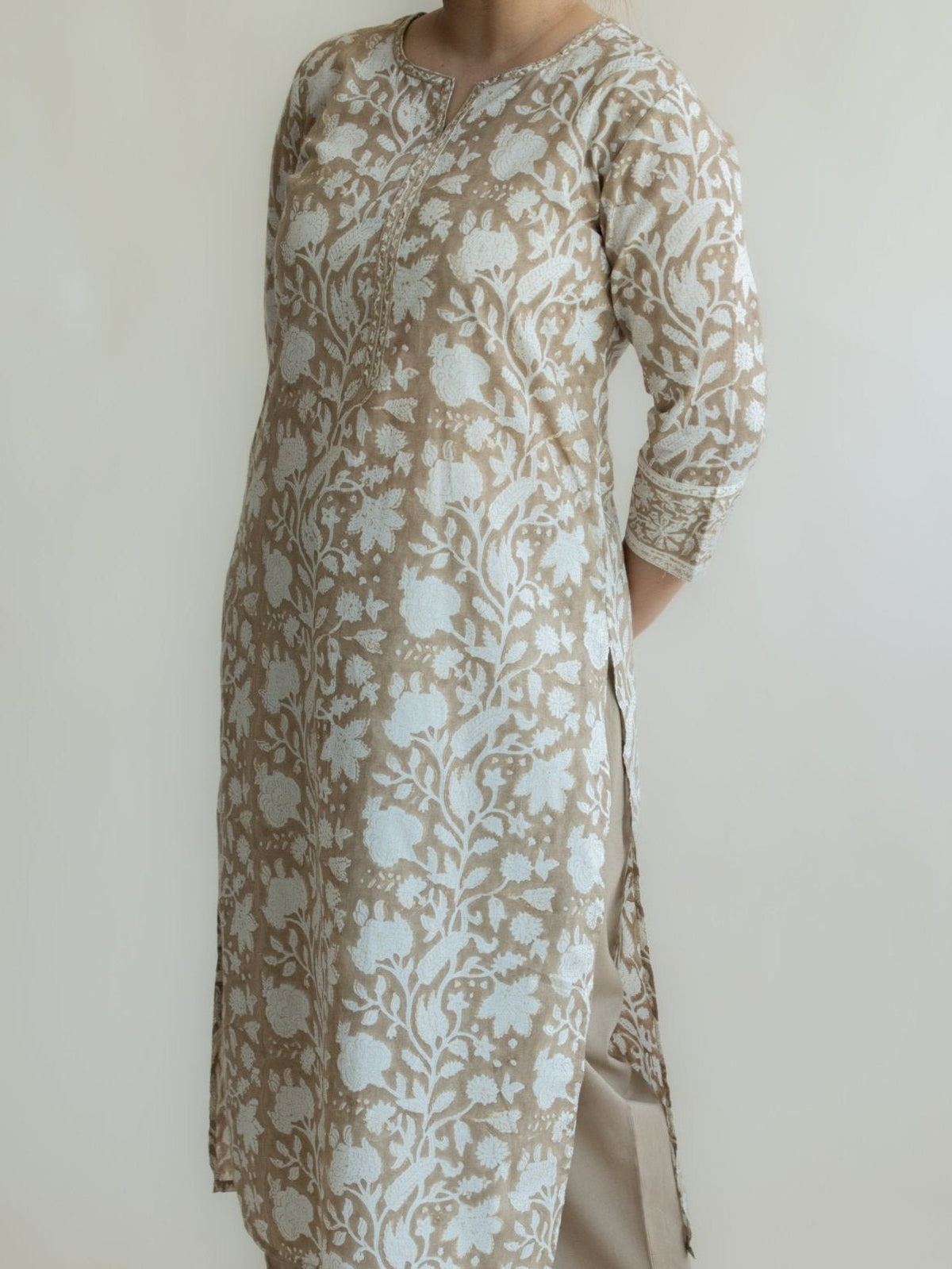 Armah Cotton Block Printed Straight 2 Piece Set - AINA