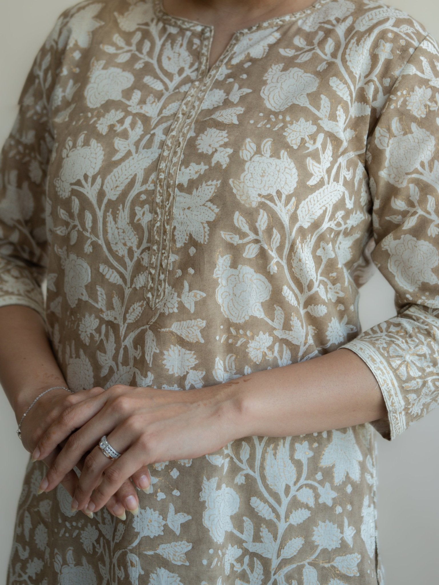 Armah Cotton Block Printed Straight Suit Set - AINA