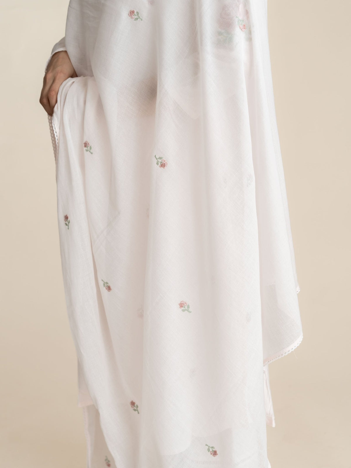 Ashika Mul Cotton Embroidered Dupatta