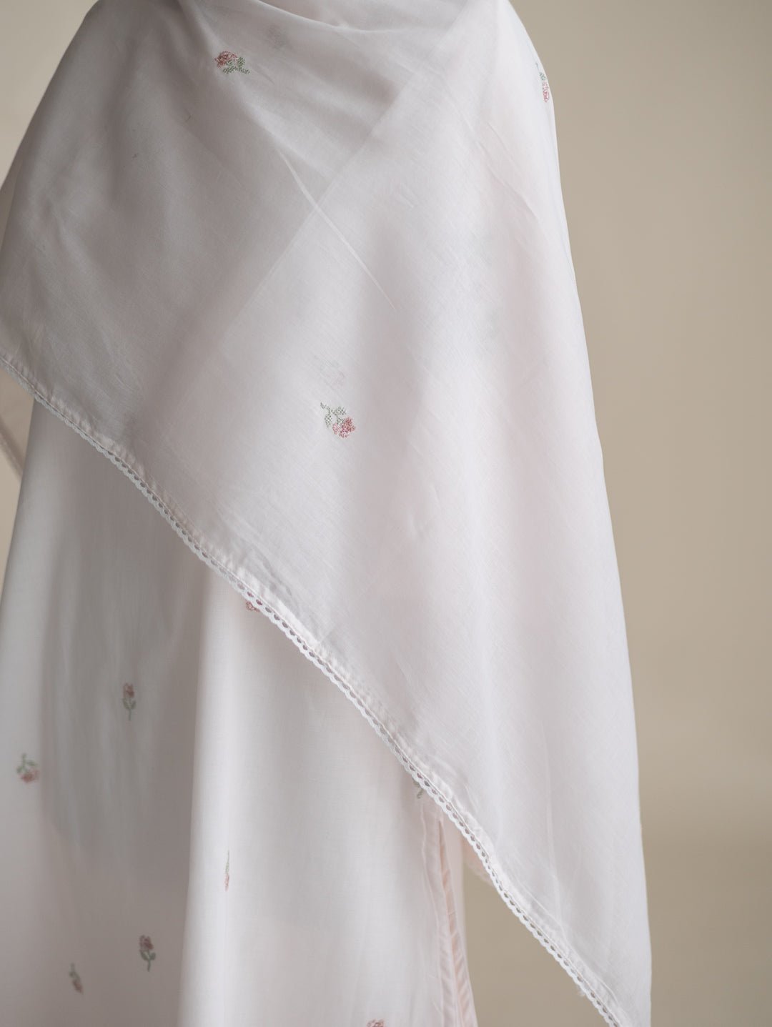 Ashika Cotton Embroidered A-Line Suit Set - AINA