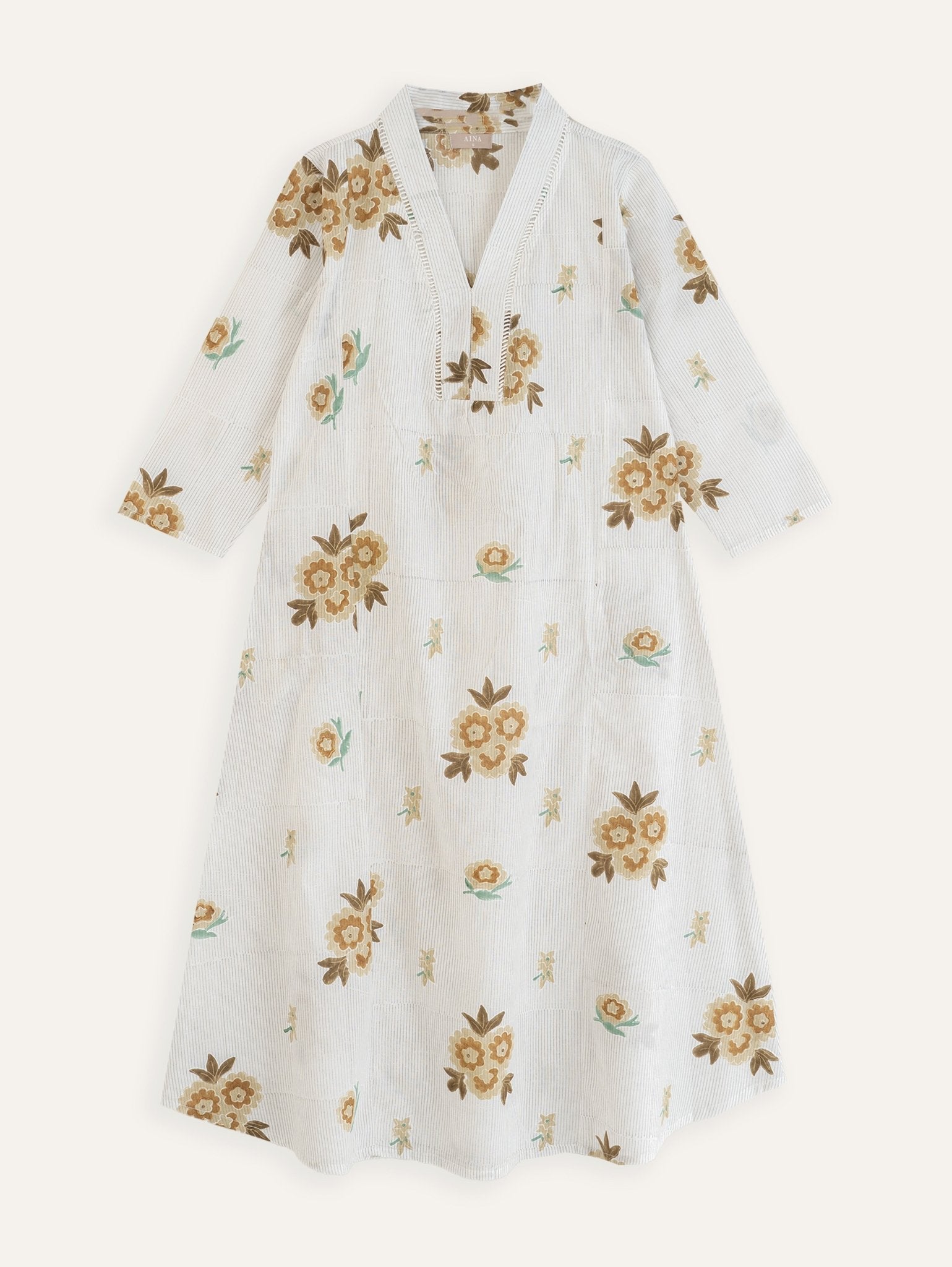 Aslah Cotton Block Printed A - Line Kurta - AINA