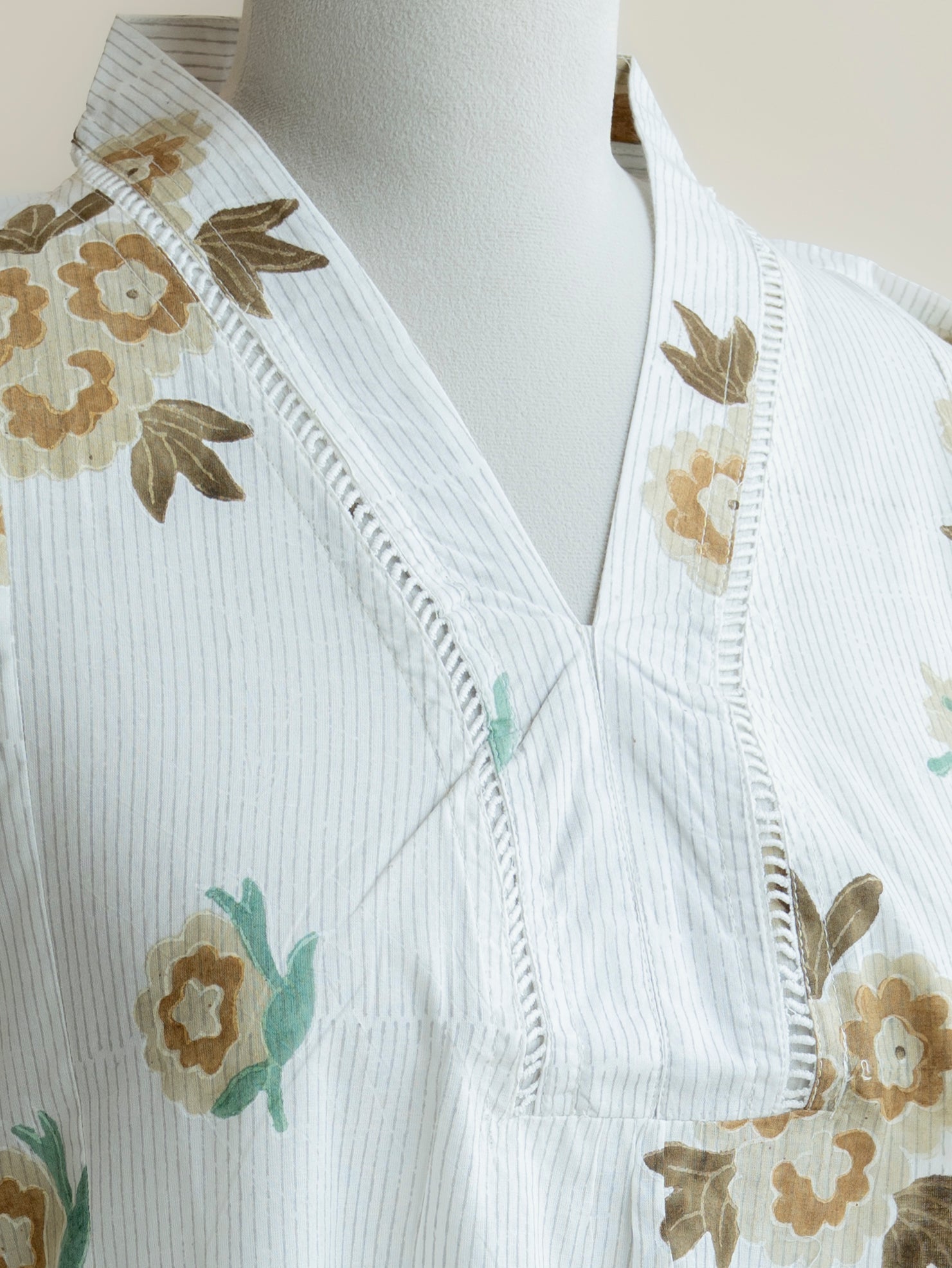 Aslah Cotton Block Printed A - Line Kurta - AINA
