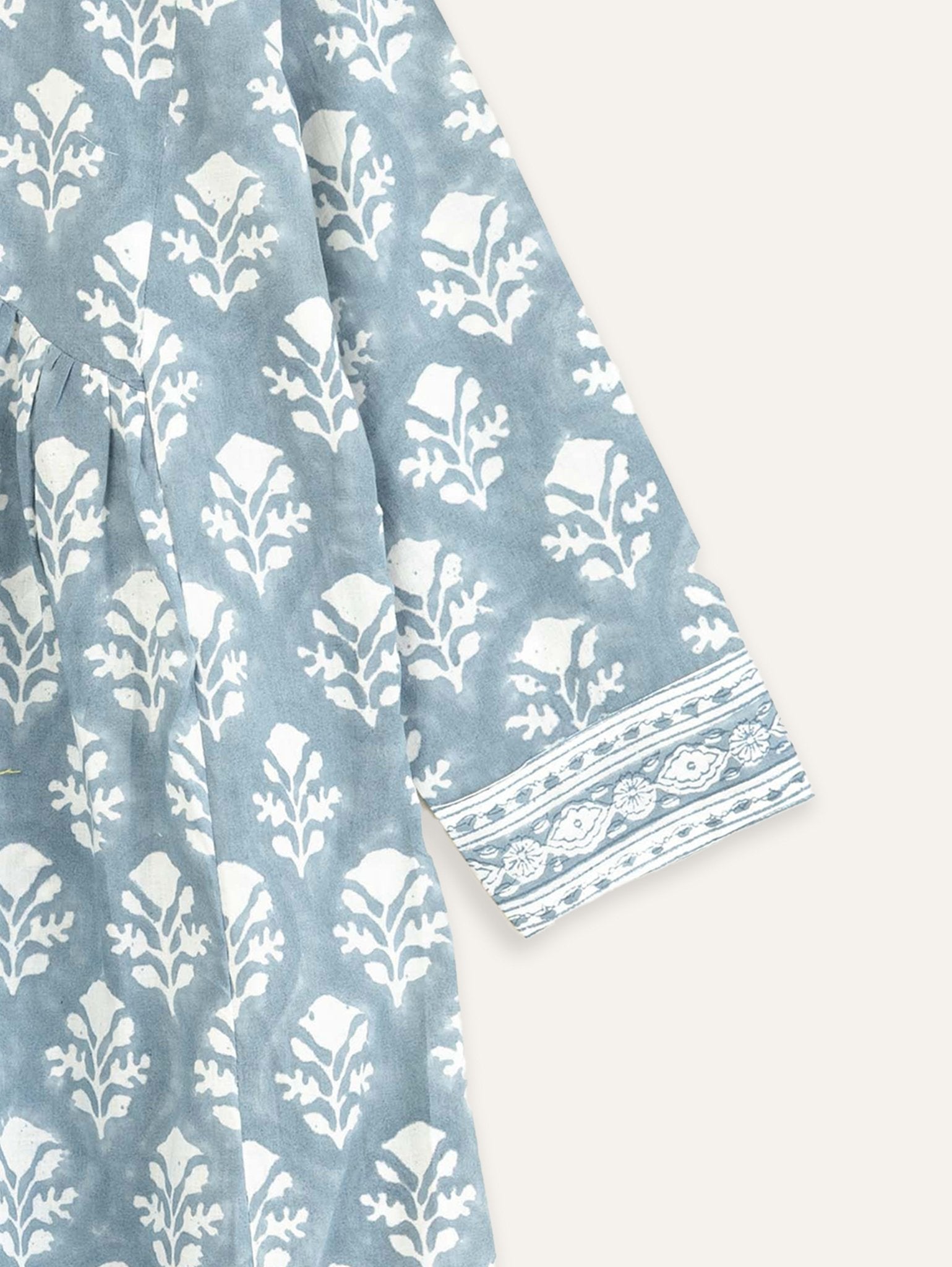 Asra Cotton Block Printed A Line Kurta - AINA
