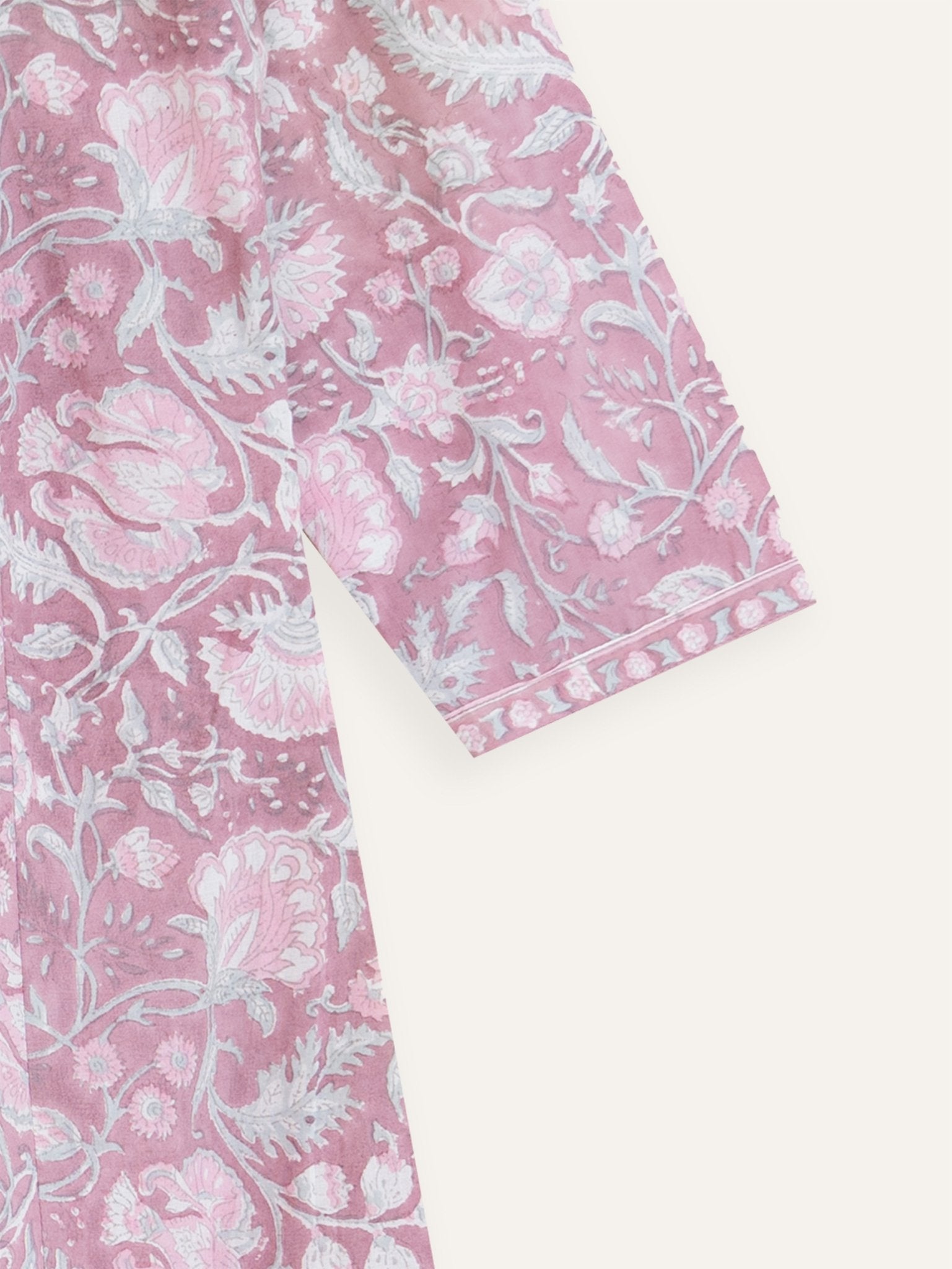 Aswathy Cotton Block Printed A - Line Kurta - AINA