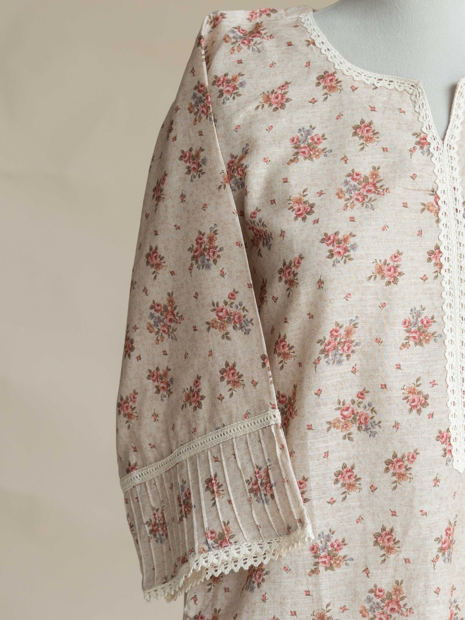 Atma Cotton Linen Digital Print Straight Kurta - AINA
