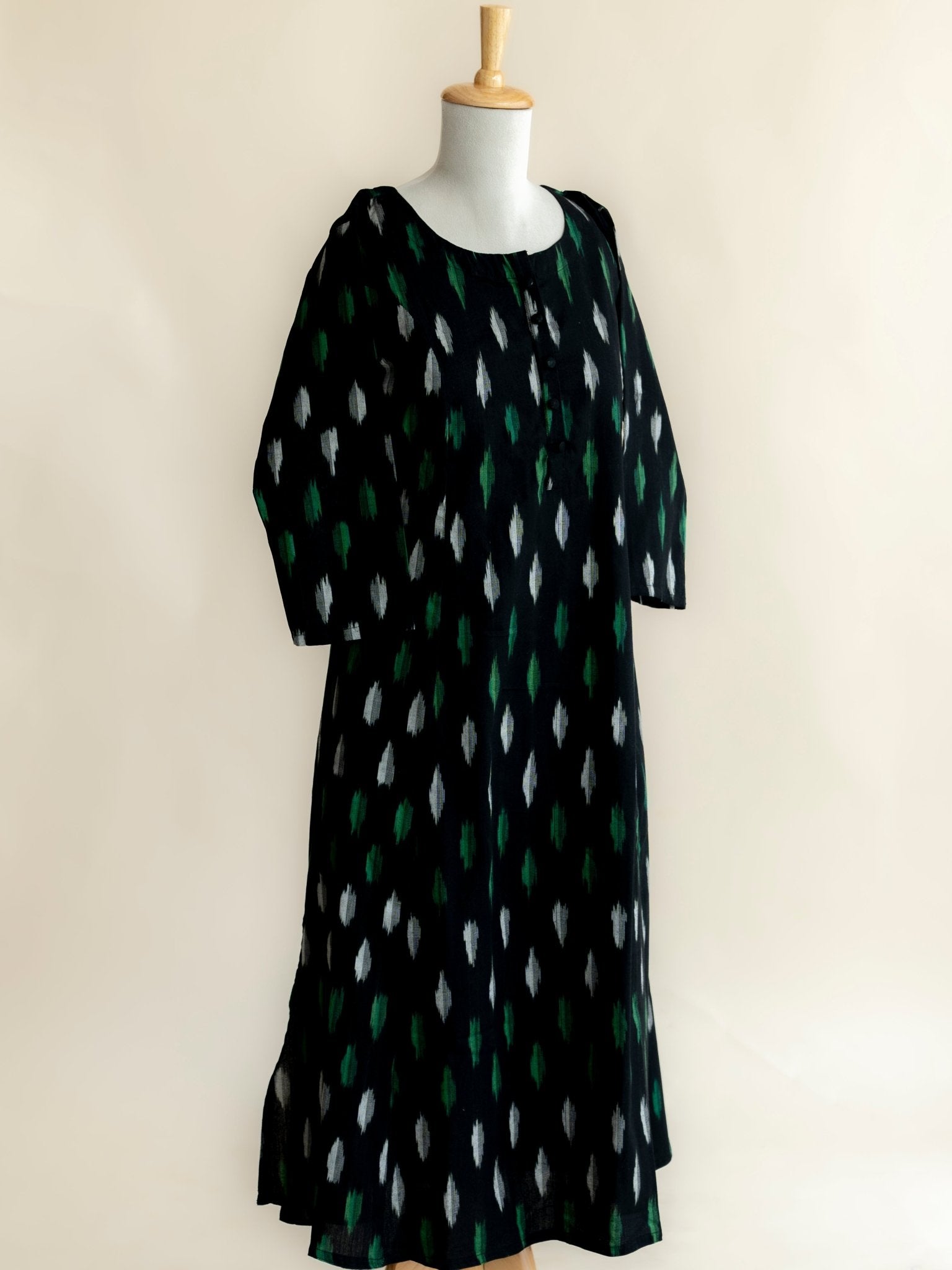 Atula Cotton Ikkat A - Line Kurta - AINA