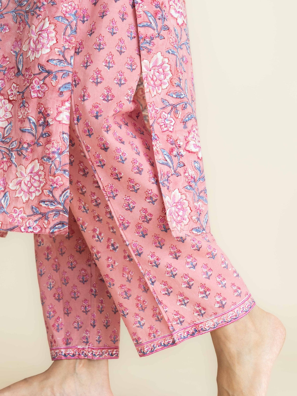 Avenika Cotton Block Printed Straight Suit Set - AINA