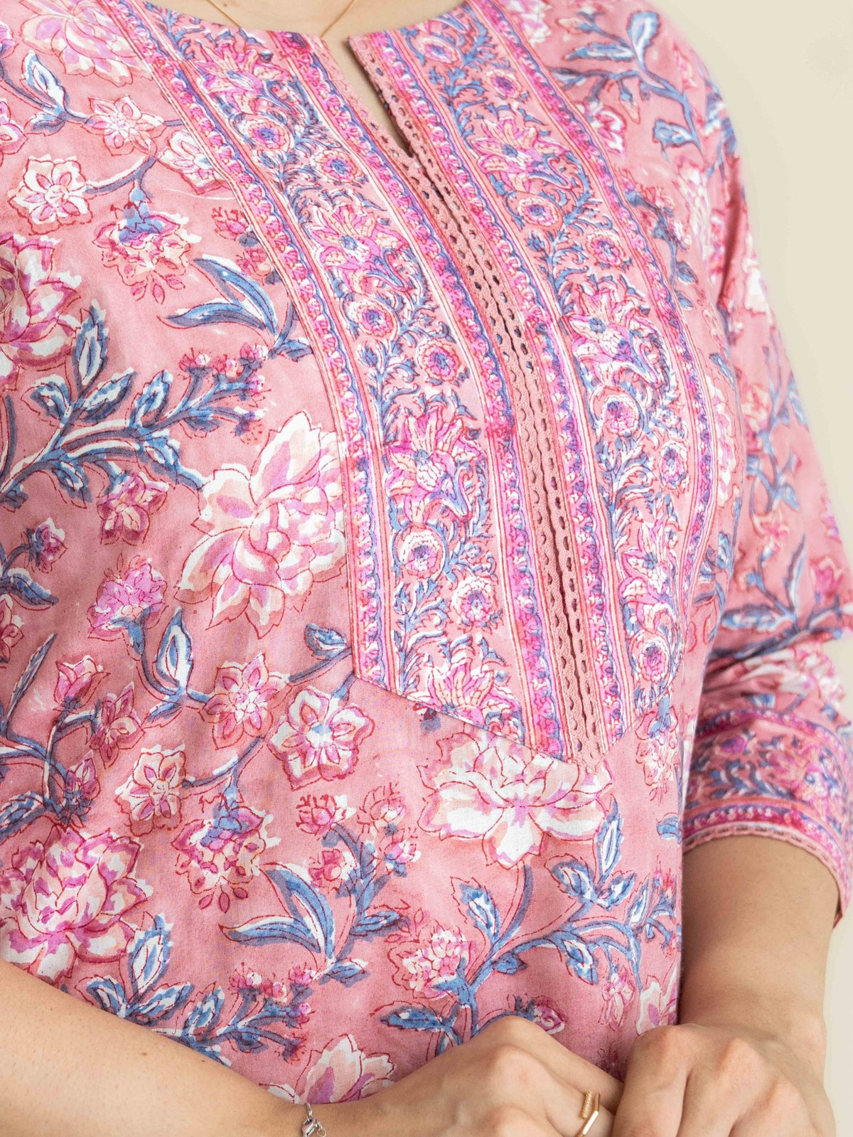 Avenika Cotton Block Printed Straight Suit Set - AINA