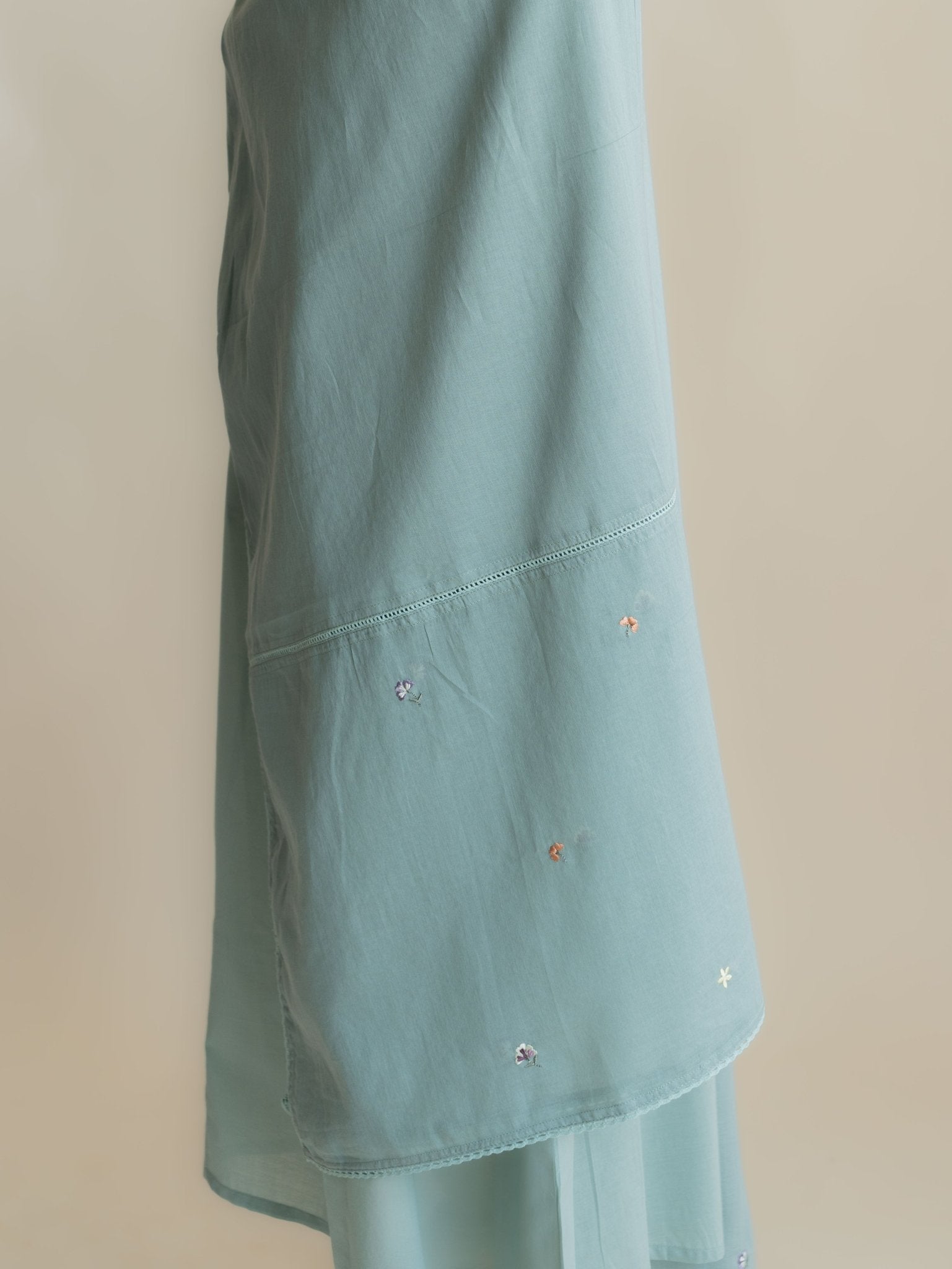 Avmi Cotton Embroidered A - Line Suit Set - AINA