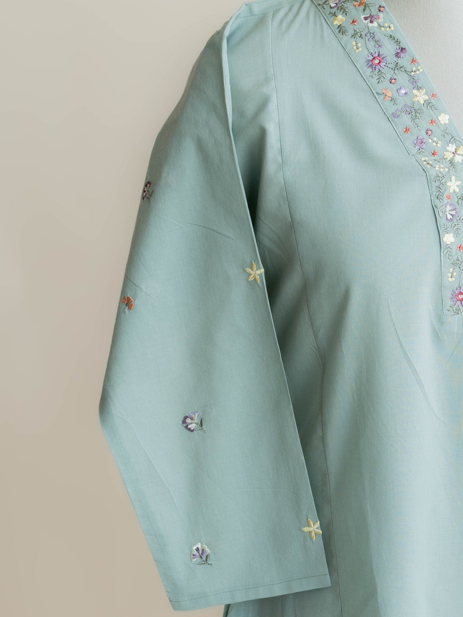 Avmi Cotton Embroidered A-Line Kurta