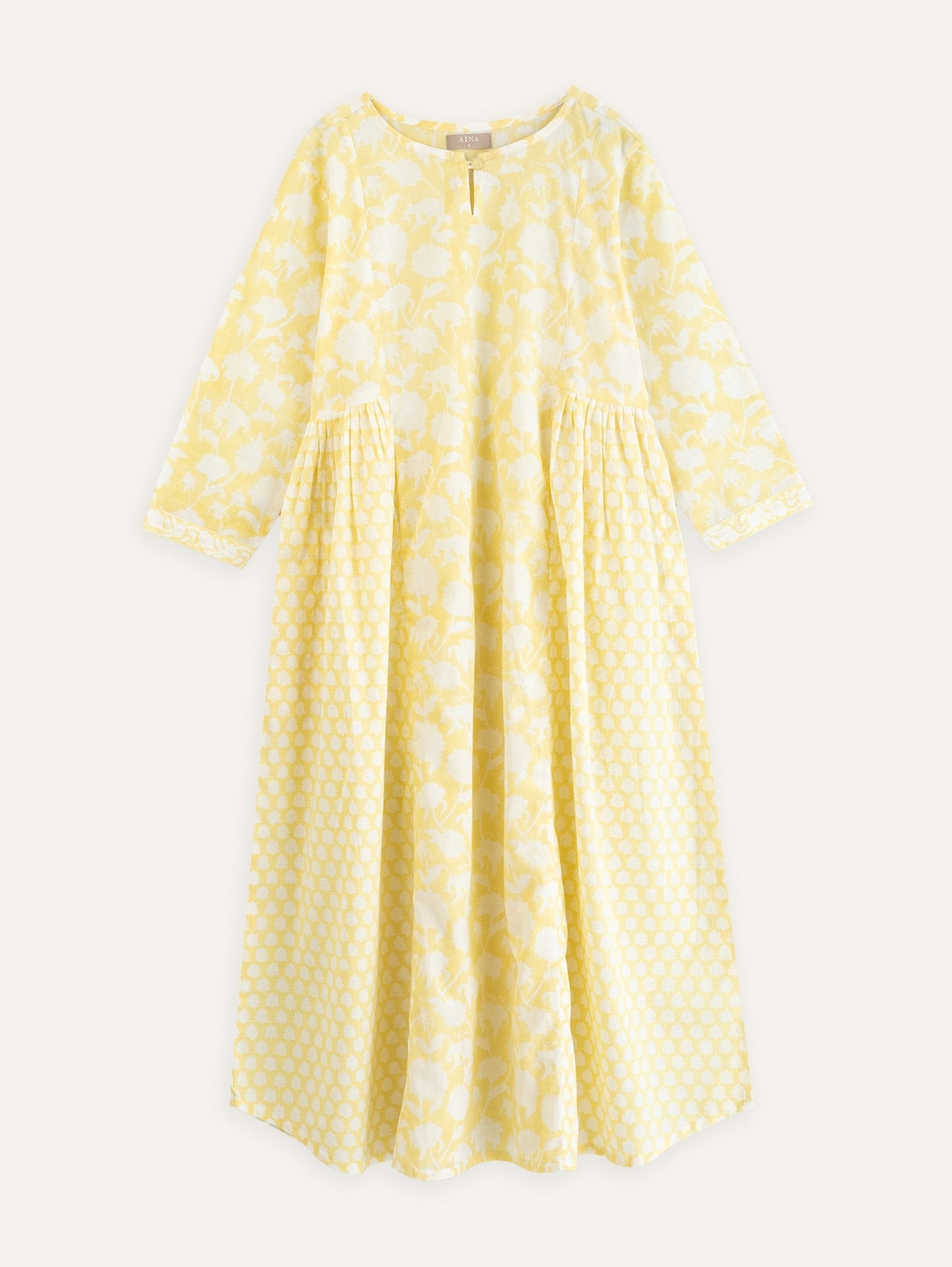 Avnika Cotton Block Printed A - Line Kurta - AINA