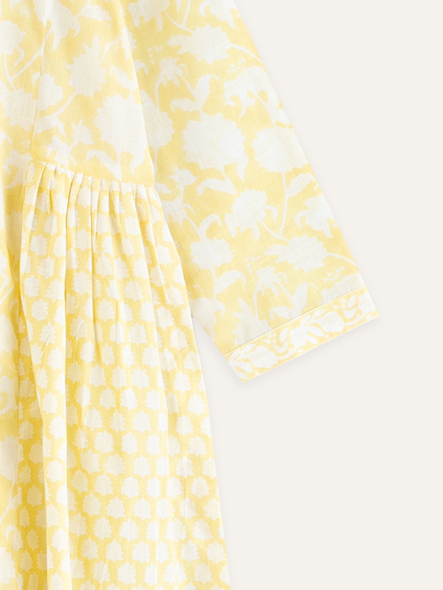 Avnika Cotton Block Printed A - Line Kurta - AINA