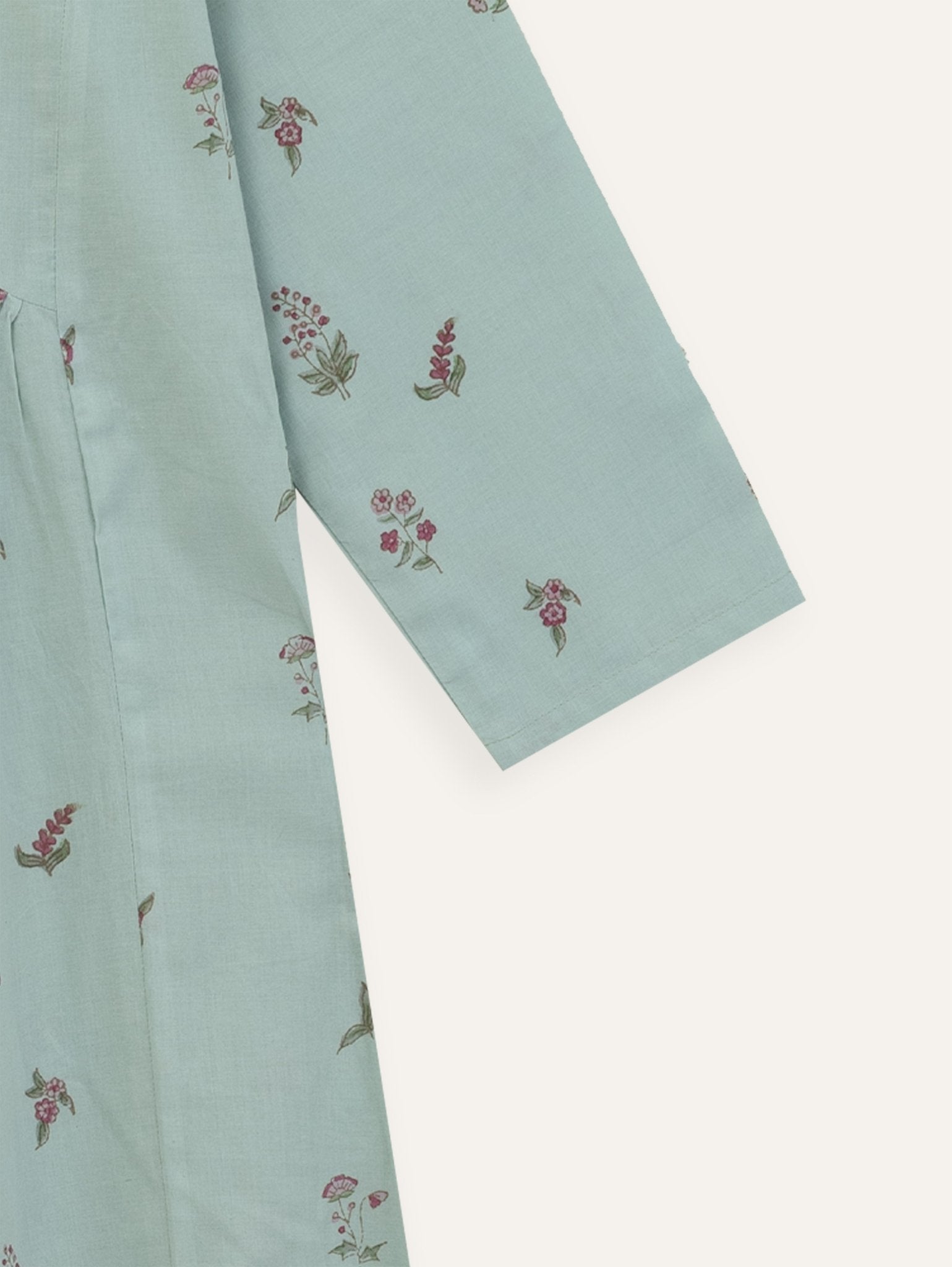 Avya Cotton Block Printed A - Line Kurta - AINA