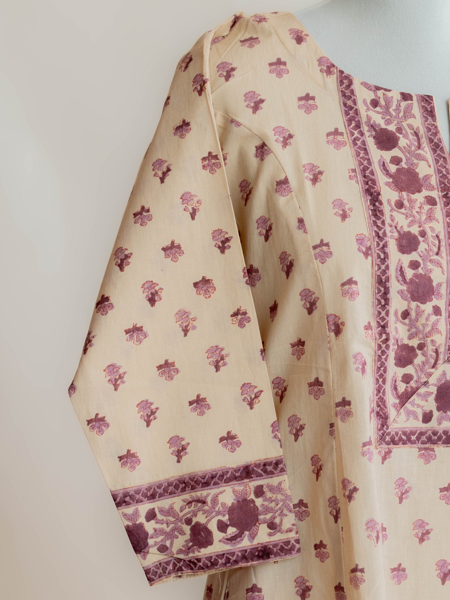 Bhavnit Cotton Block Printed A - Line Kurta - AINA