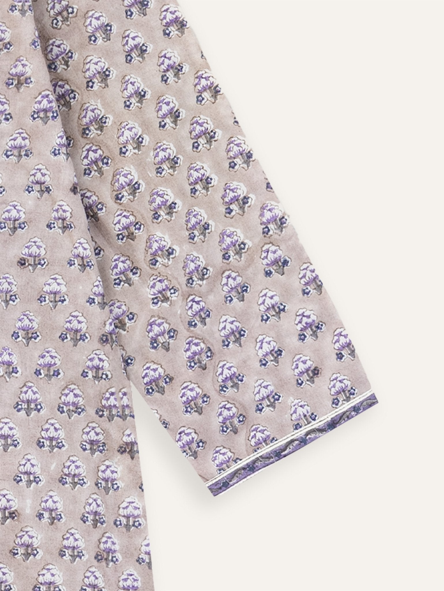 Charulatha Cotton Block Printed Straight Kurta - AINA