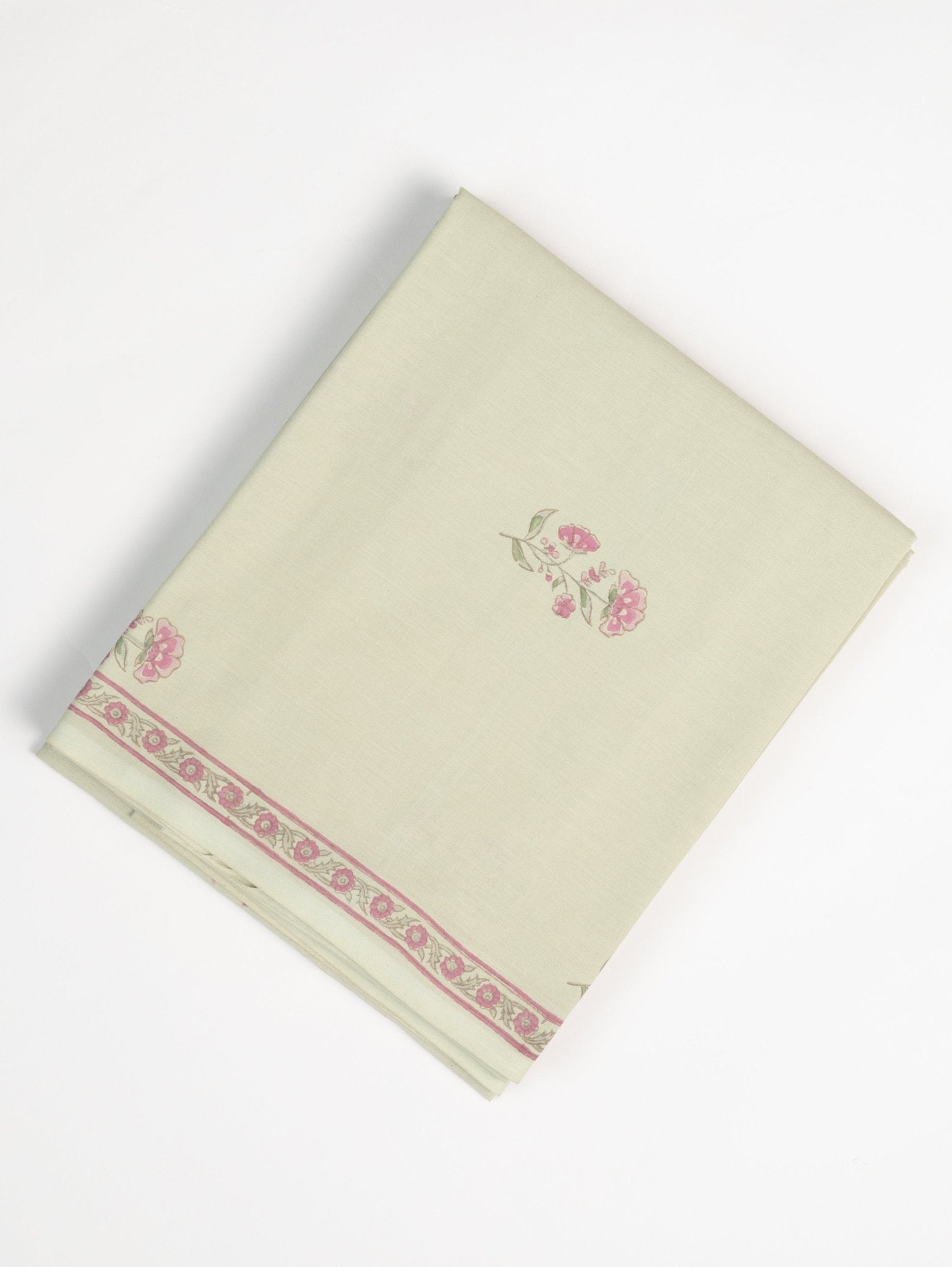 Cotton Block Printed Unstitched Suit Set - 3 Piece - AINA