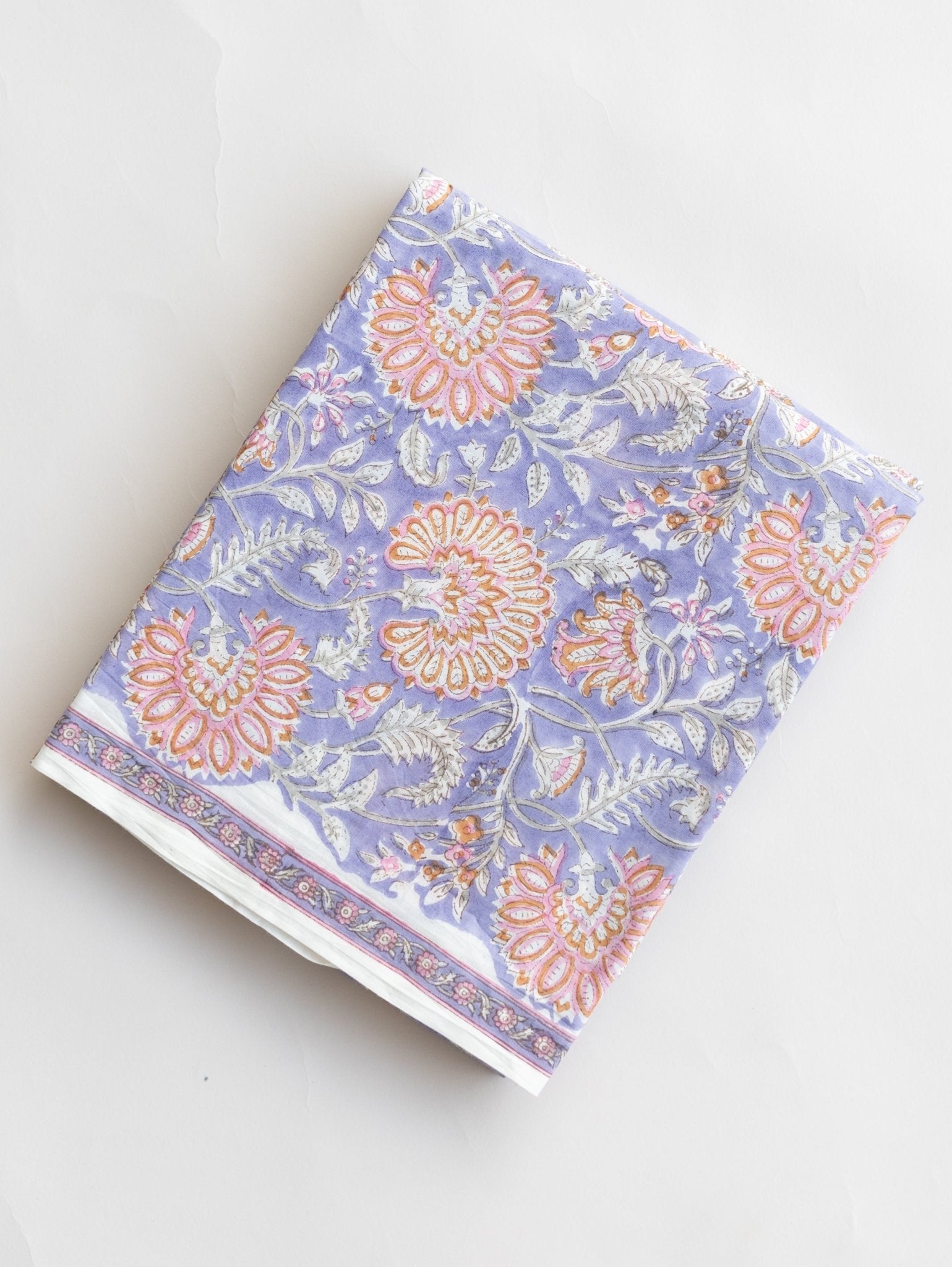 Cotton Block Printed Unstitched Suit Set - 3 Piece - AINA