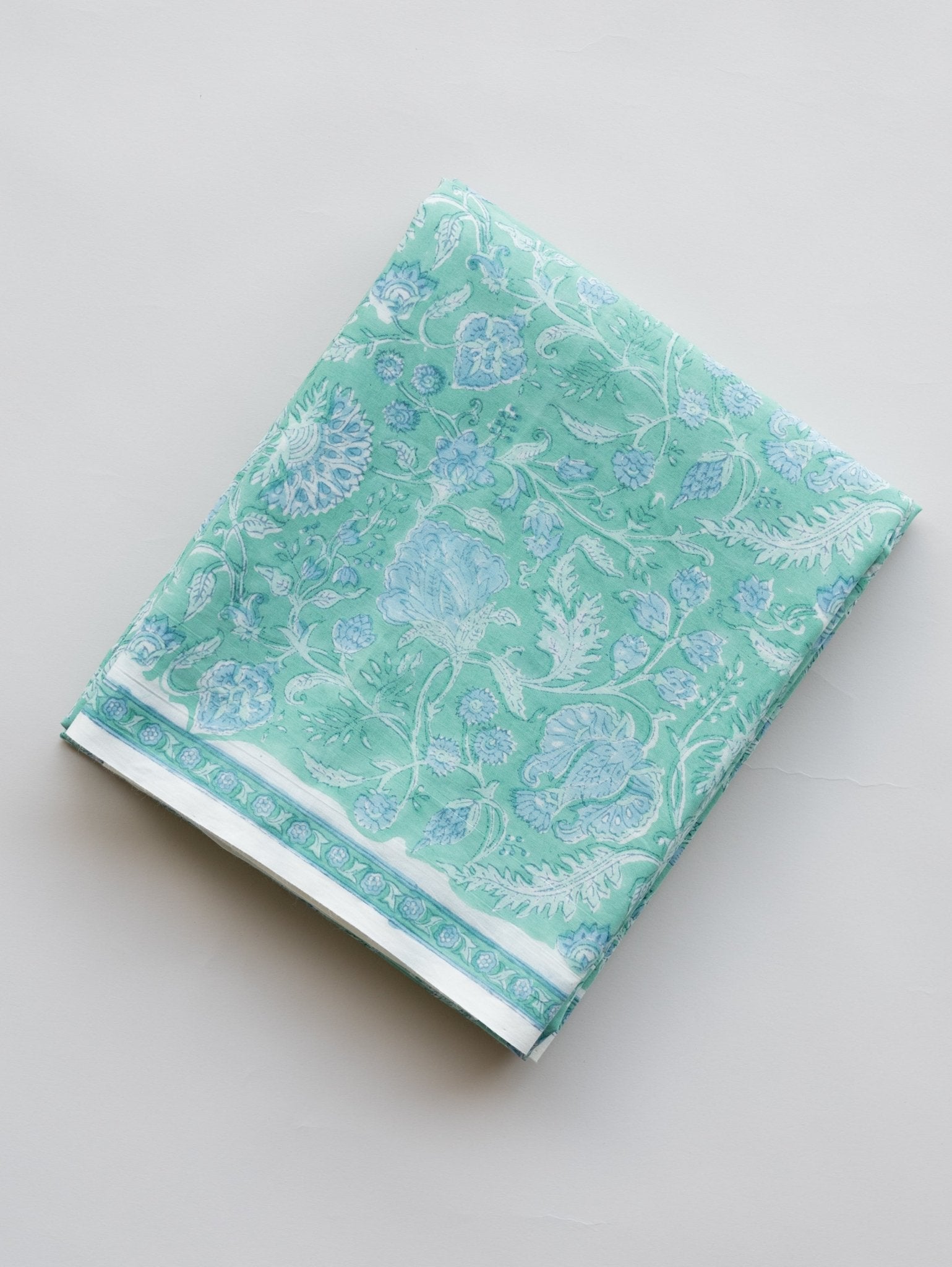 Cotton Block Printed Unstitched Suit Set - 3 Piece - AINA