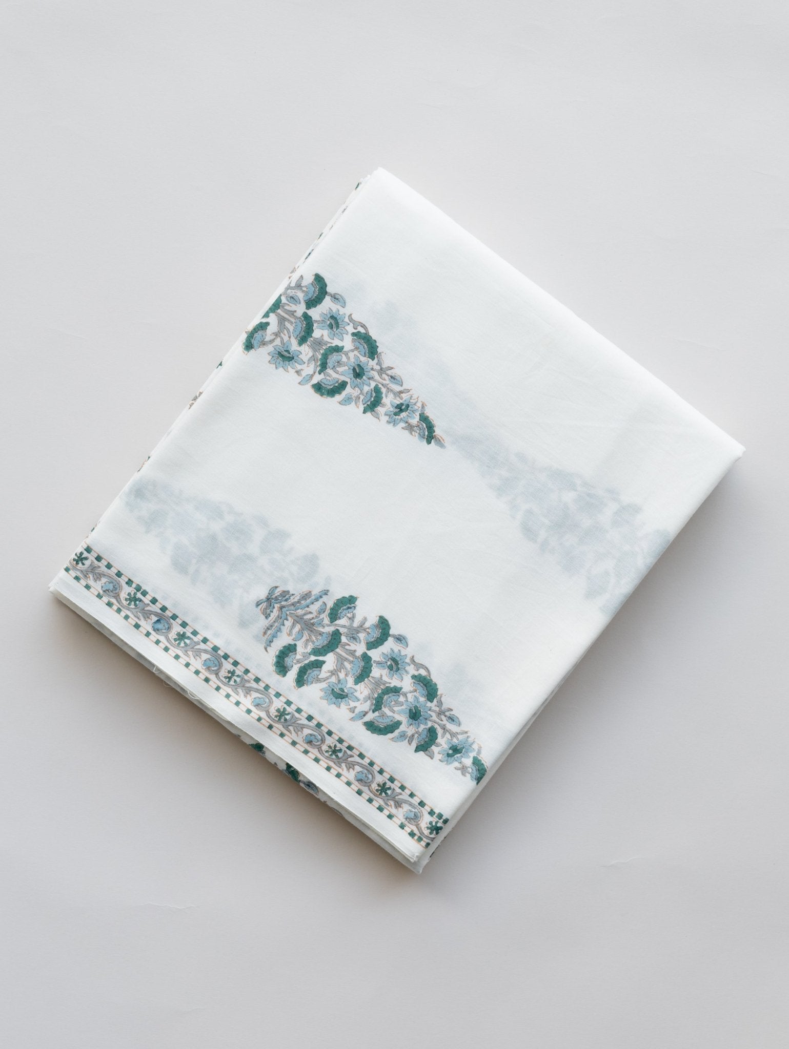 Cotton Block Printed Unstitched Suit Set - 3 Piece - AINA