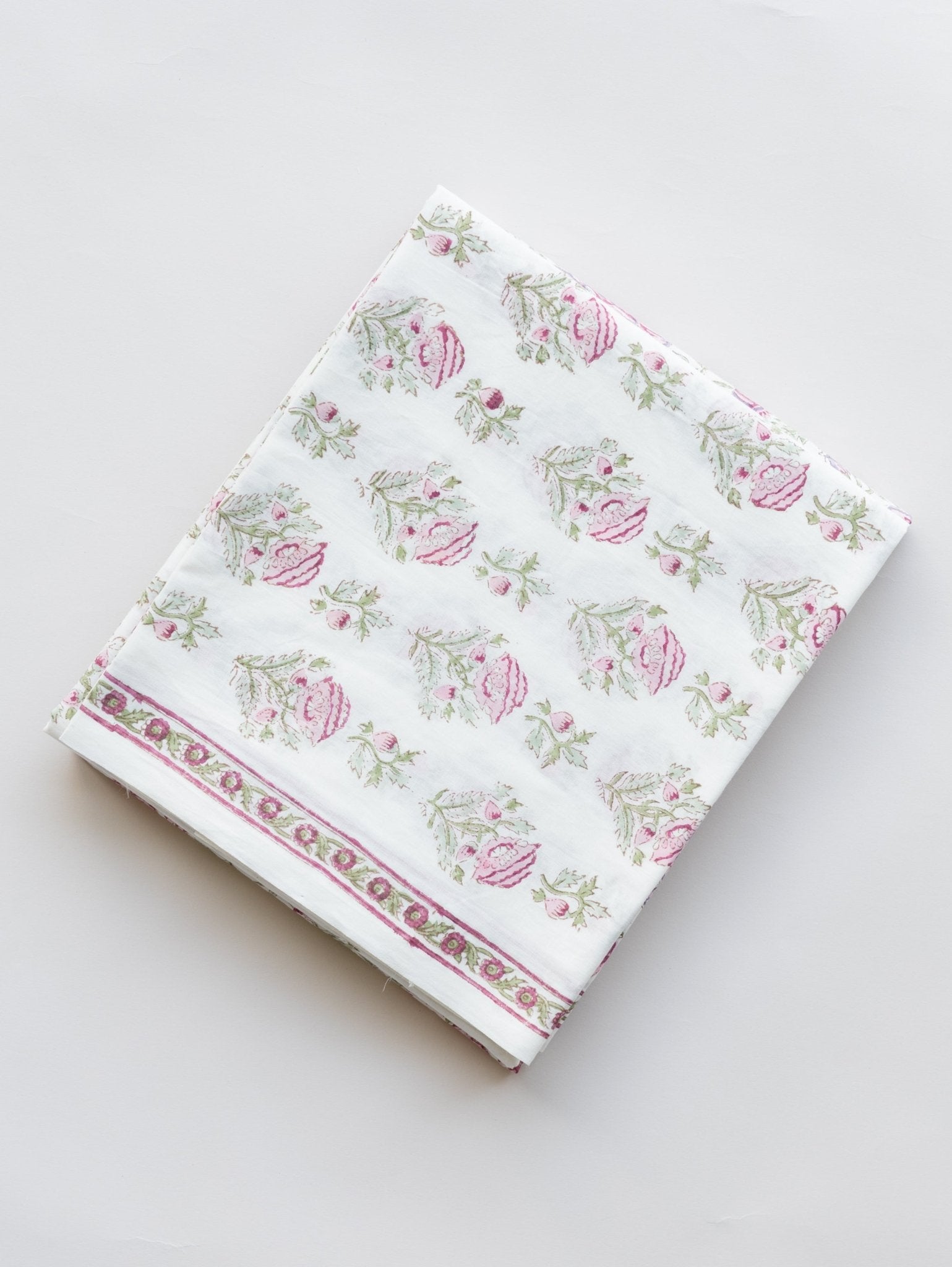 Cotton Block Printed Unstitched Suit Set - 3 Piece - AINA