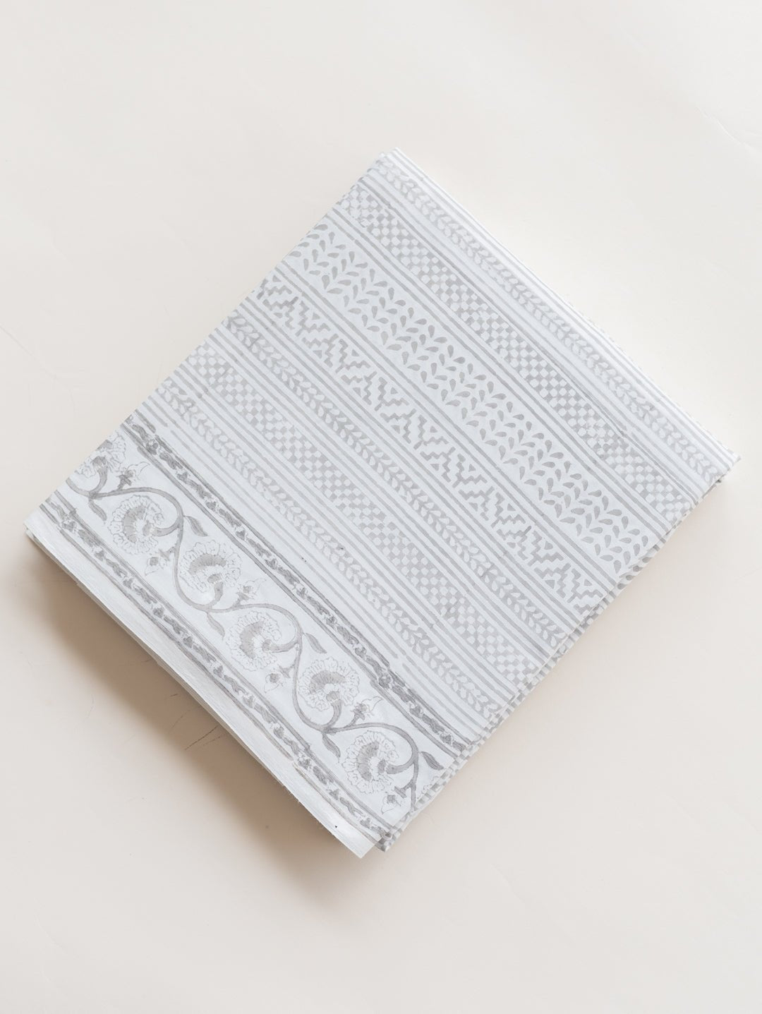 Cotton Block Printed Unstitched Suit Set - 3 Piece - AINA