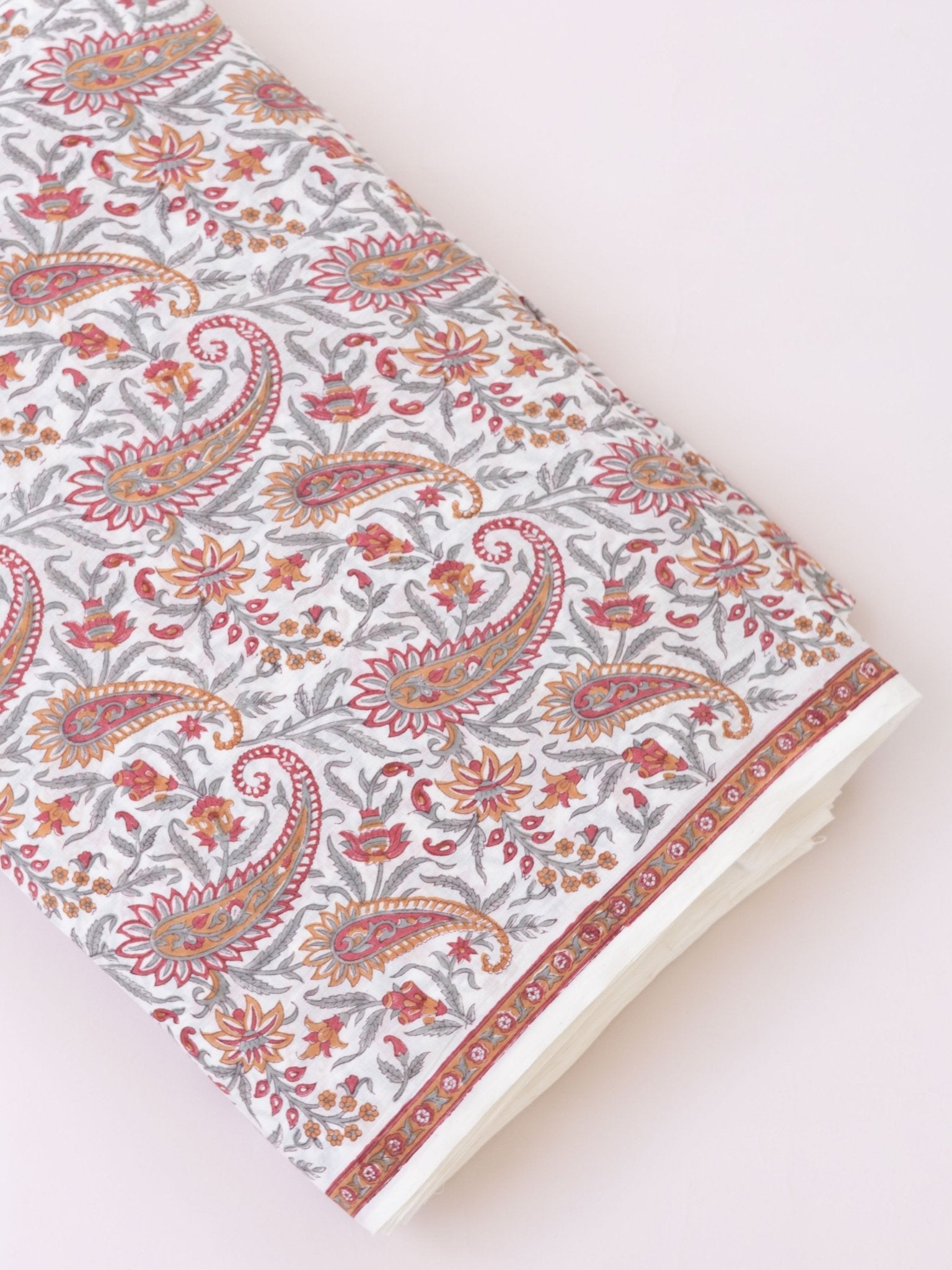 Cotton Hand Block Print Fabric - AINA