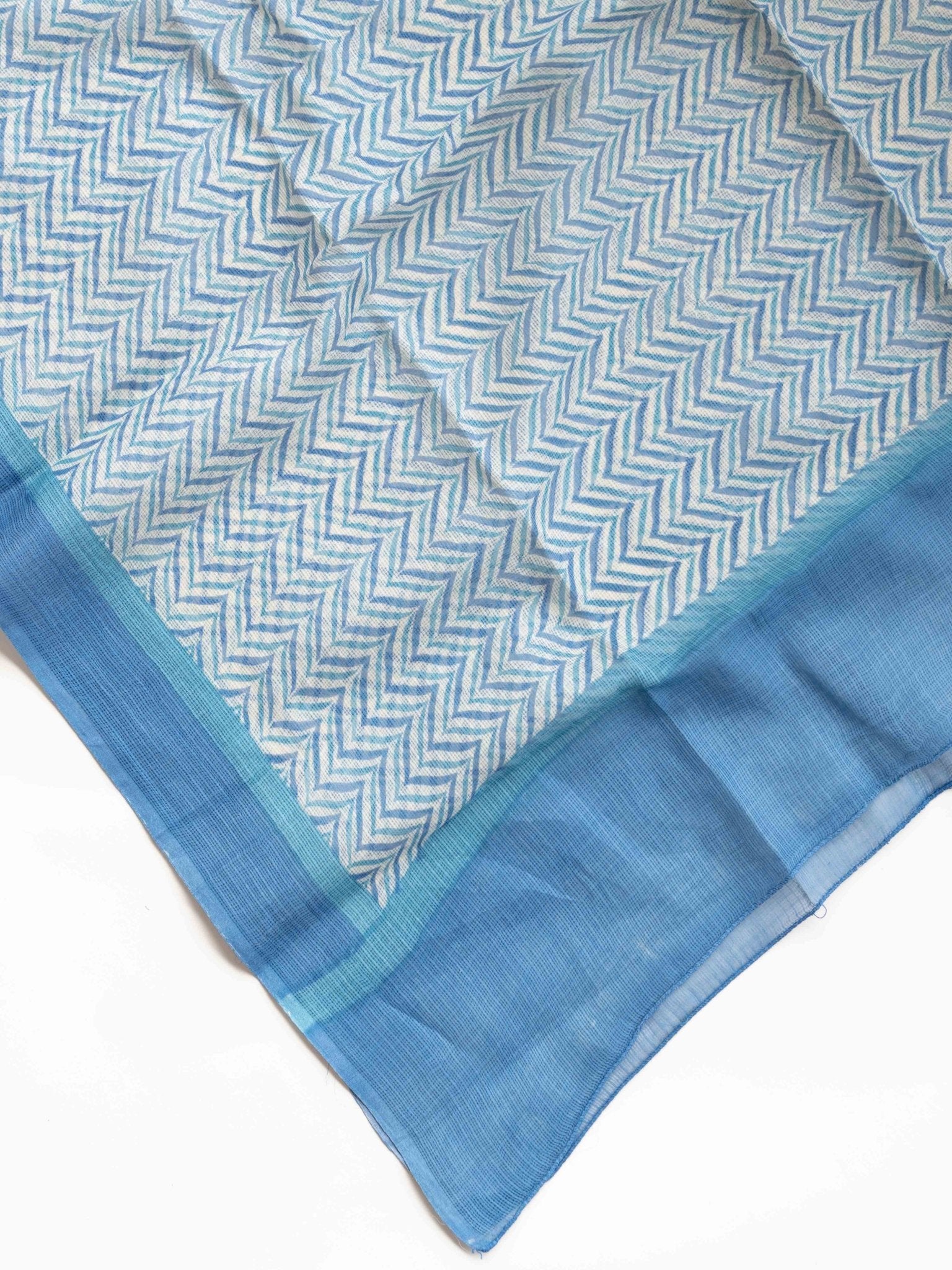 Cotton Mulmul Block Printed Unstitched Suit - 3 Piece - AINA