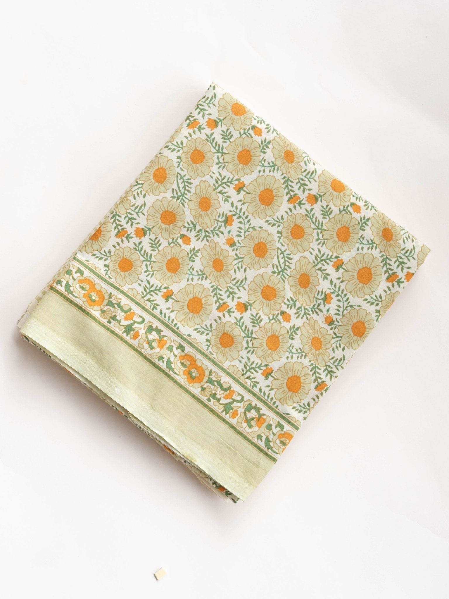 Cotton Mulmul Block Printed Unstitched Suit - 3 Piece - AINA