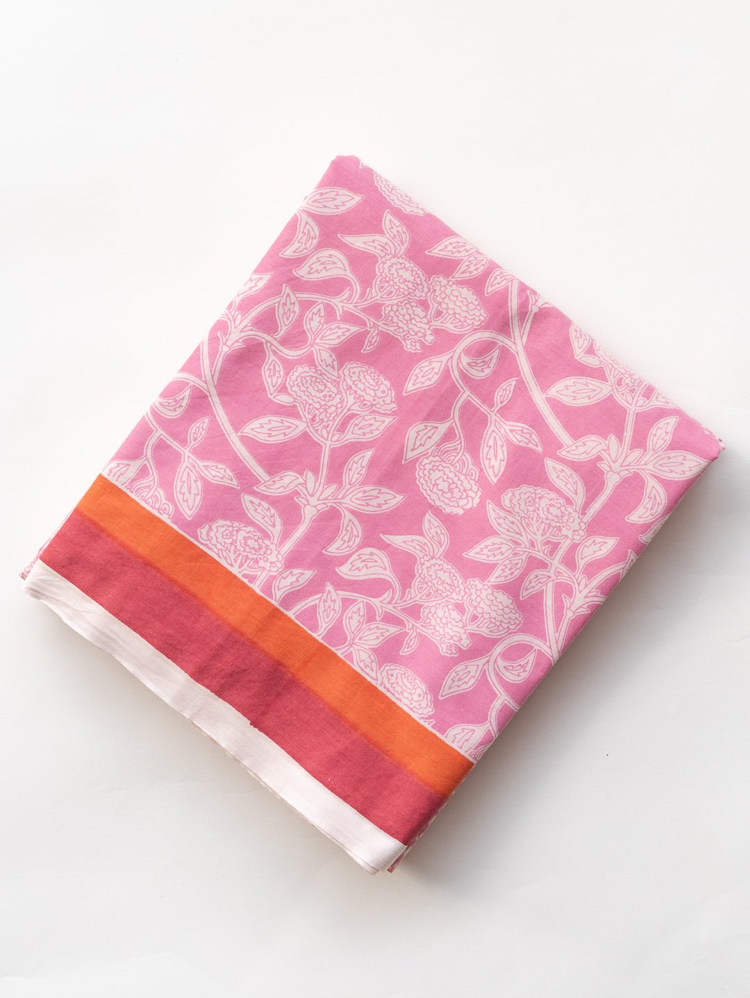 Cotton Mulmul Block Printed Unstitched Suit - 3 Piece - AINA