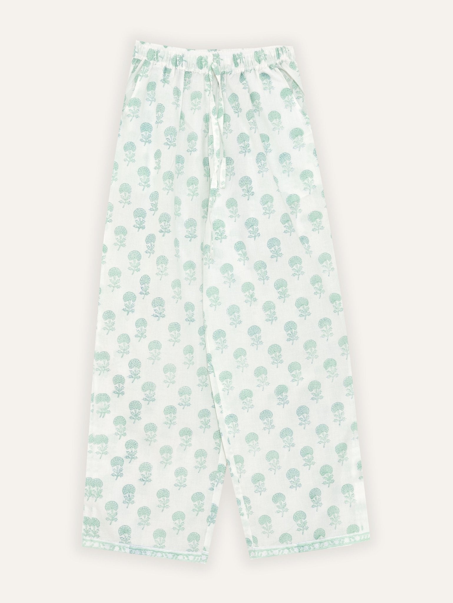 Dalia Cotton Block Printed Straight Suit Set - AINA