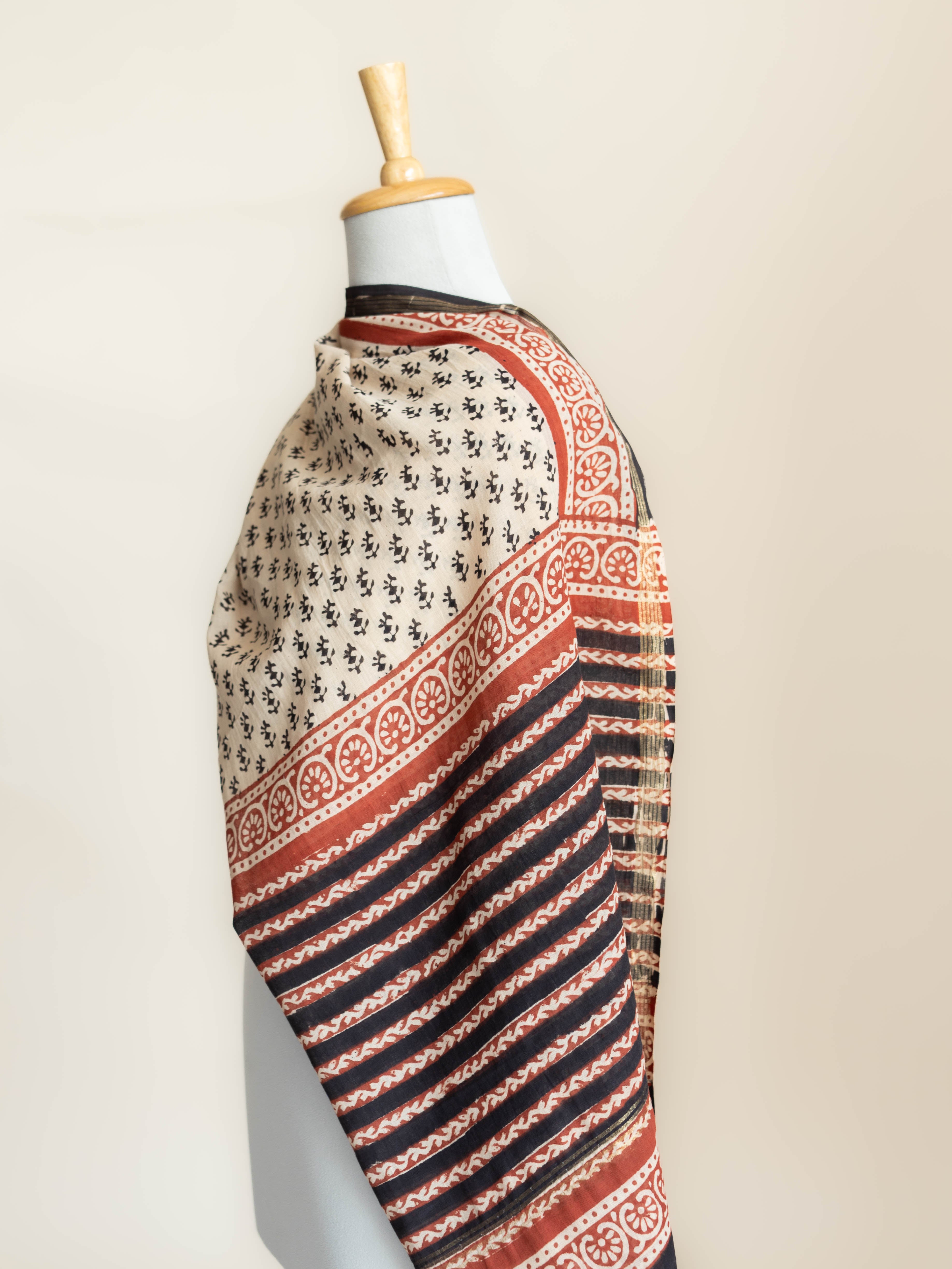 Dhana Cotton Block Printed Dupatta