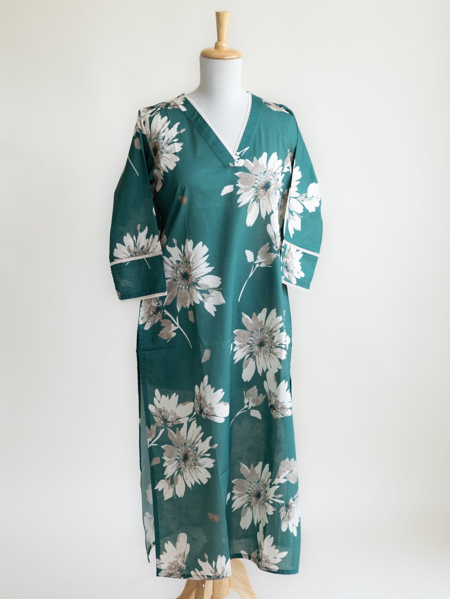 Dharshini Cotton Lawn Digital Print Straight Kurta - AINA