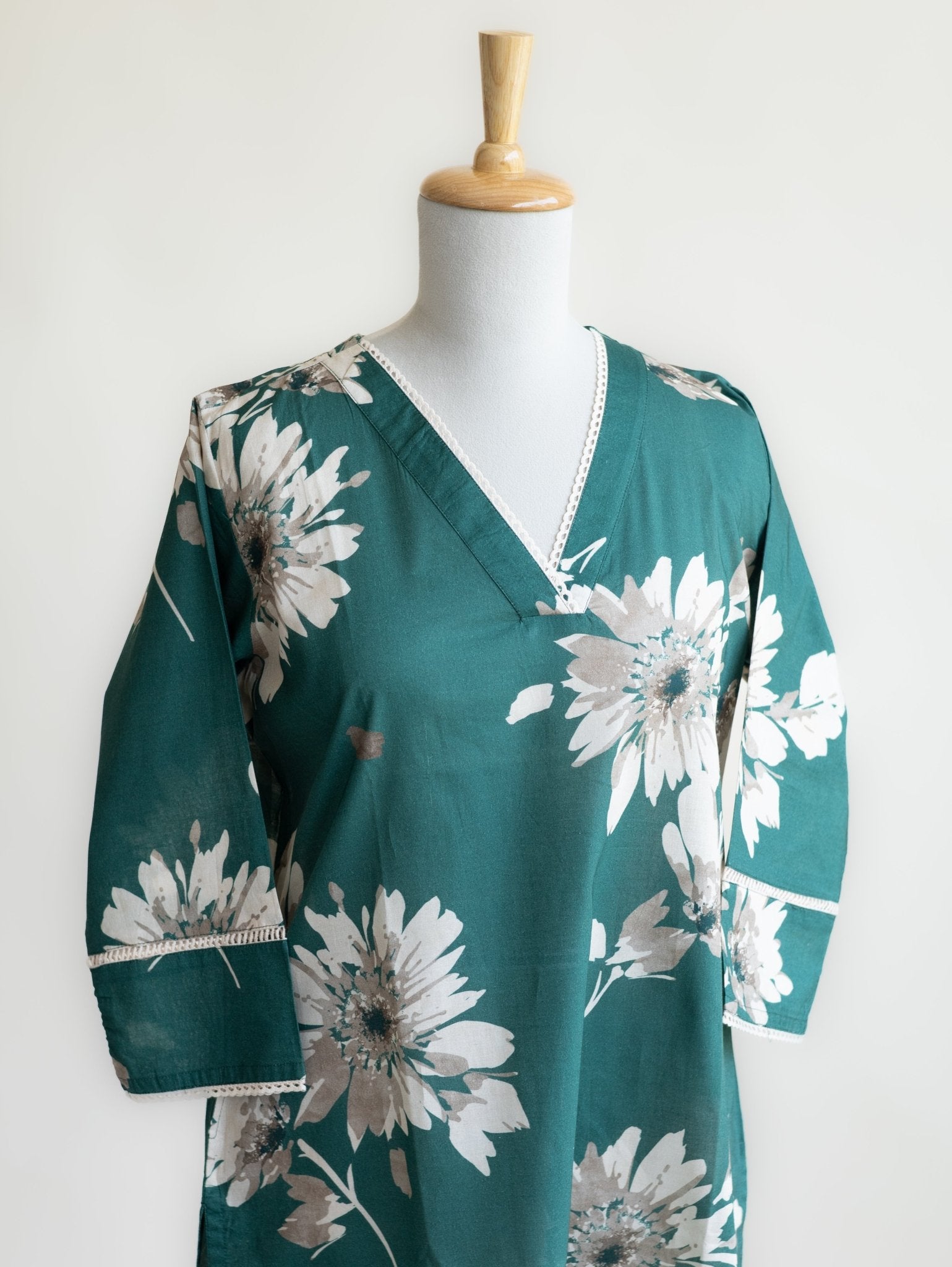 Dharshini Cotton Lawn Digital Print Straight Kurta - AINA