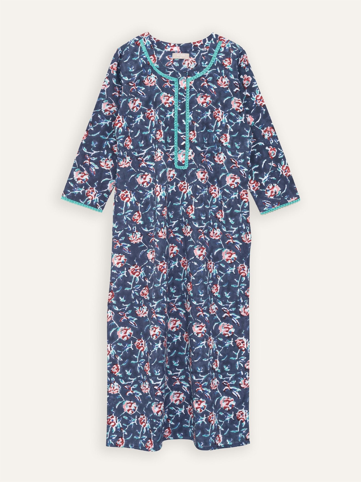 Dichen Cotton Block Printed Straight Kurta - AINA