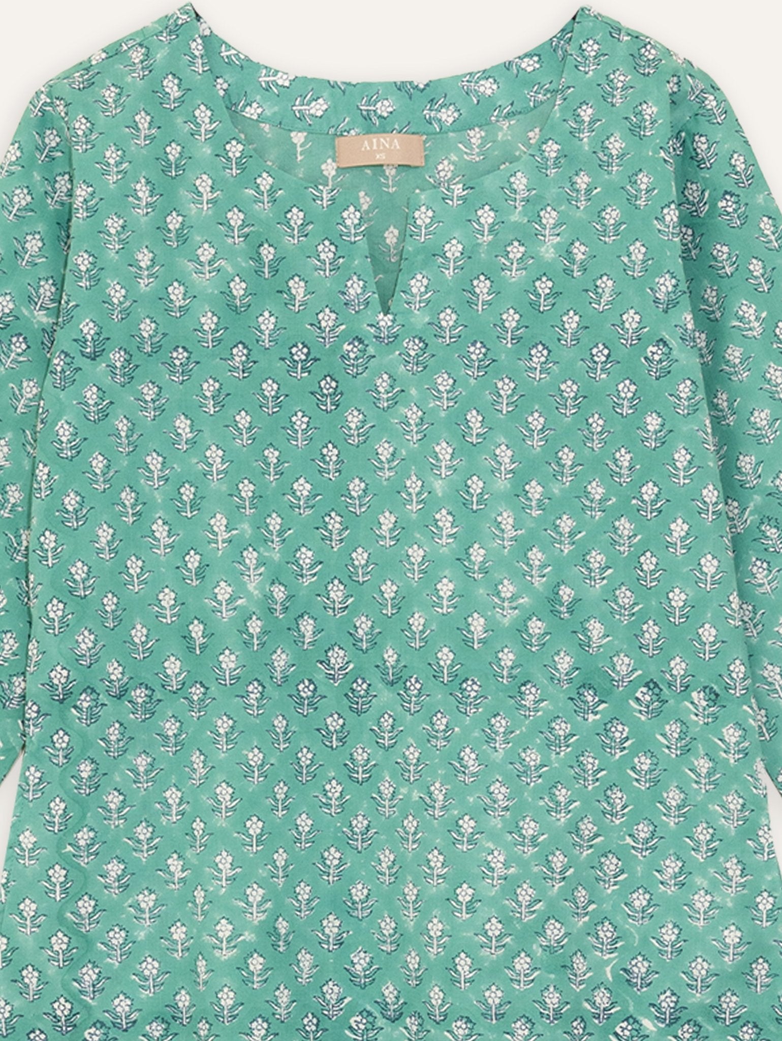 Divyanshi Cotton Block Printed Straight Kurta - AINA